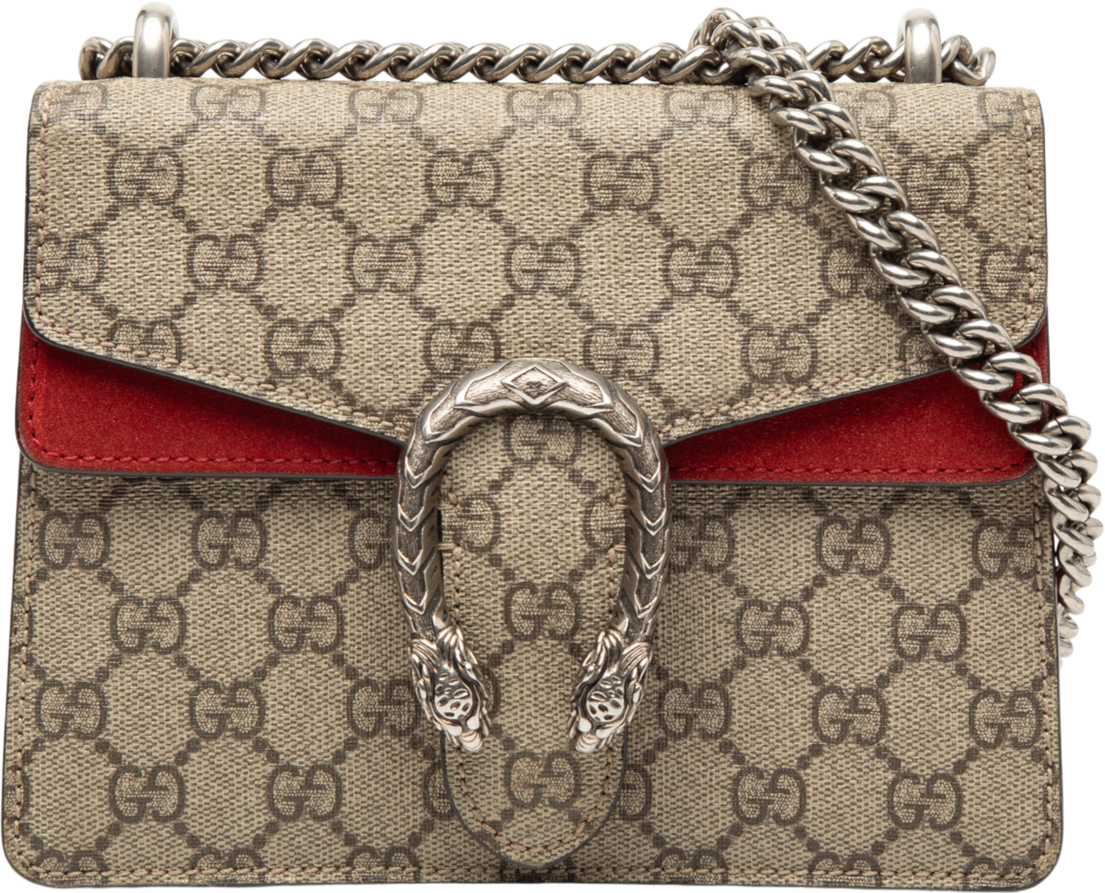 Gucci Small Gg Supreme Dionysus Crossbody, från Luxclusif, i färgen beige. Klicka för att öppna bilden i stort format