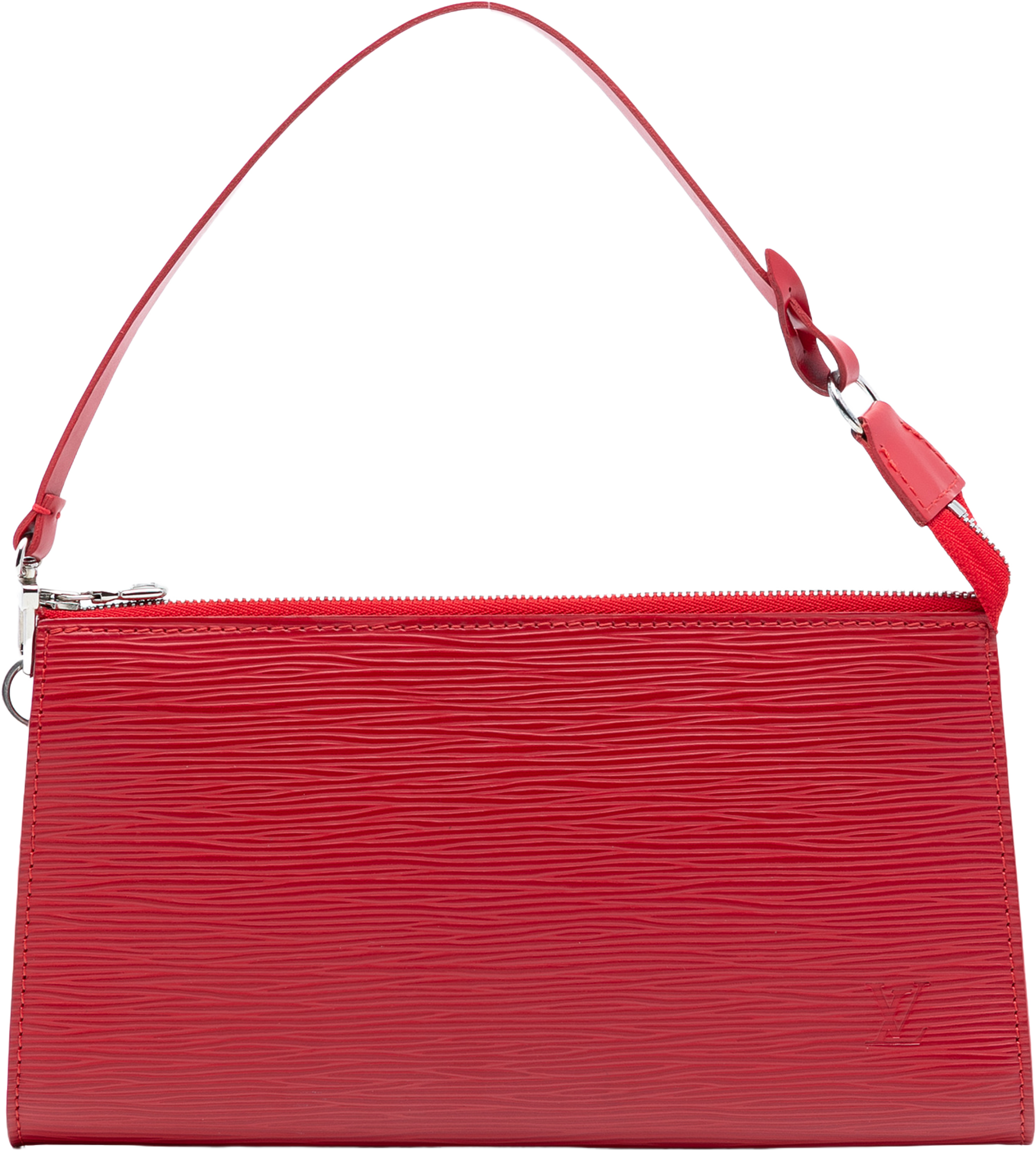 Louis Vuitton Epi Pochette Accessoires, från Luxclusif, i färgen red. Klicka för att öppna bilden i stort format
