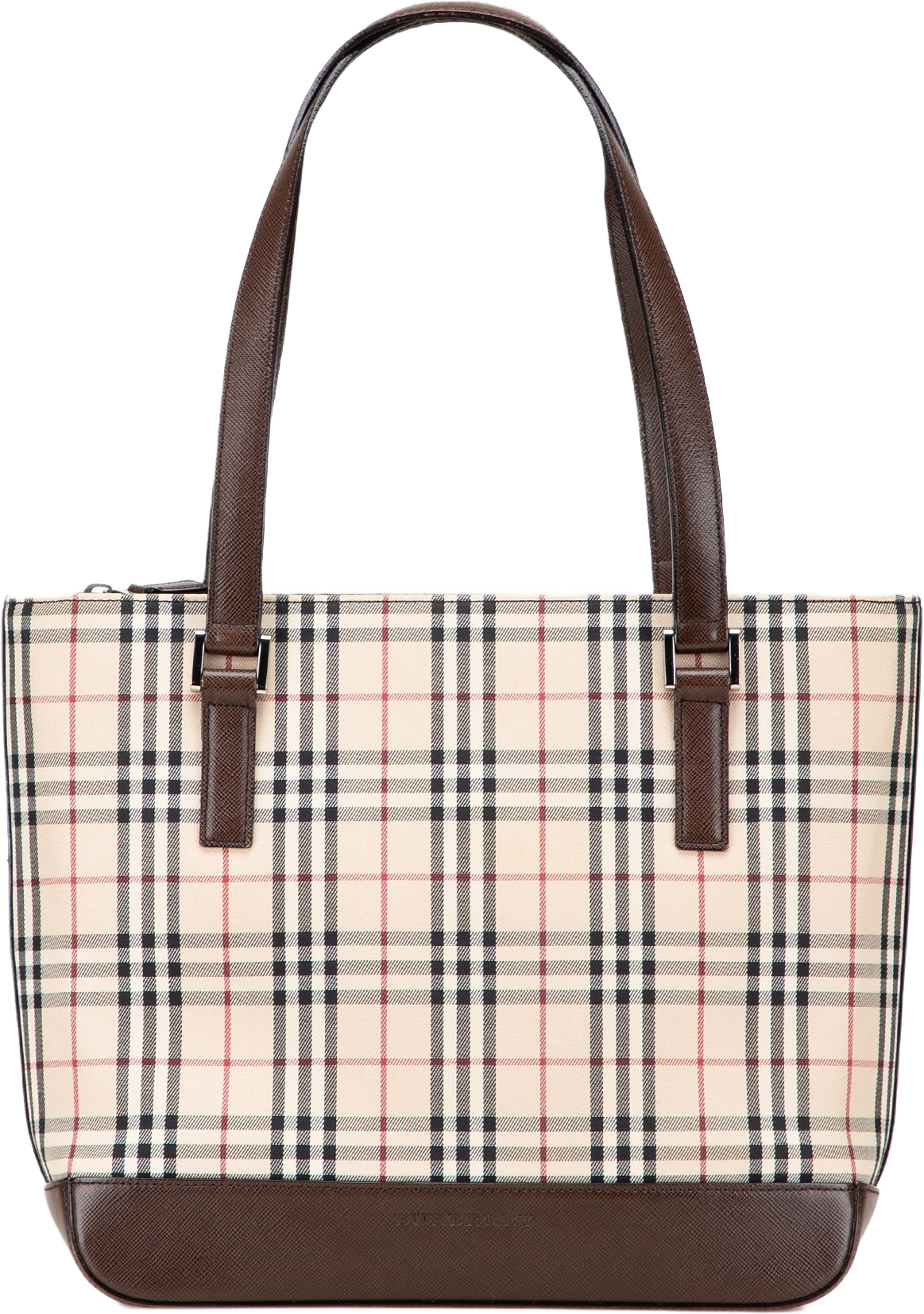 Burberry House Check Canvas Tote, från Luxclusif, i färgen beige. Klicka för att öppna bilden i stort format