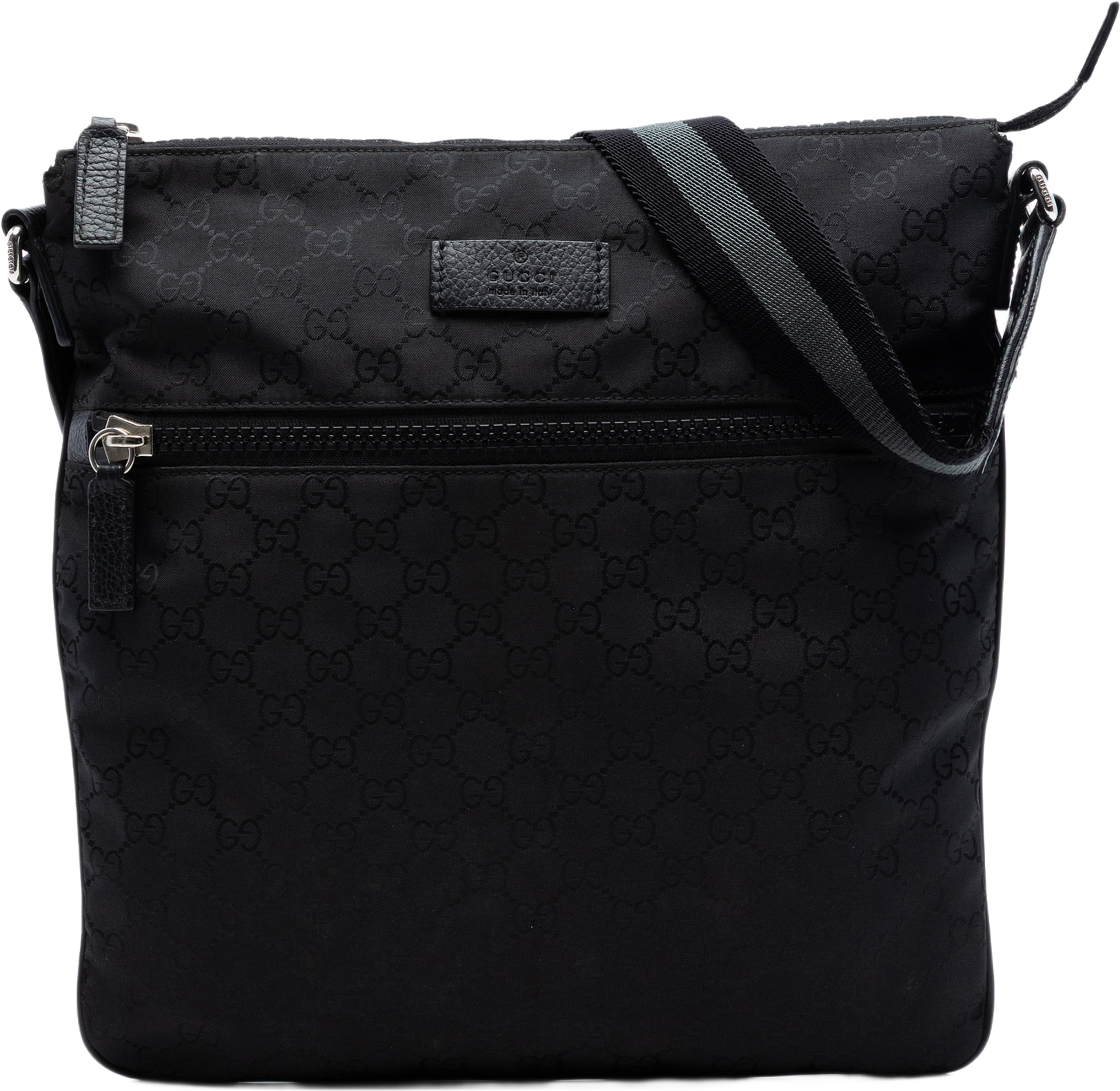 Gucci Gg Nylon Web Crossbody, från Luxclusif, i färgen black. Klicka för att öppna bilden i stort format