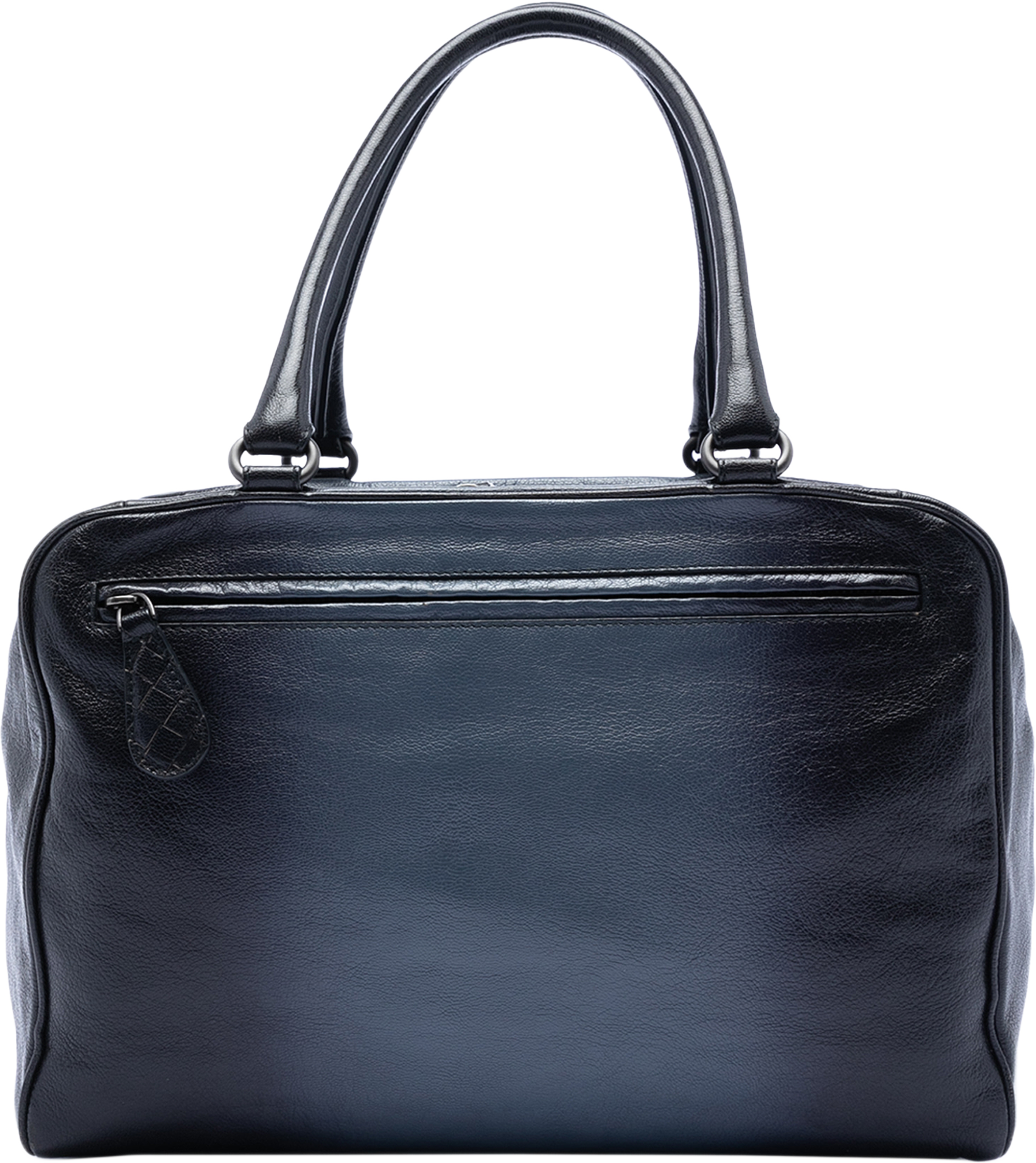 Bottega Veneta Medium Goatskin Madras Sfumato Brera Handbag, från Luxclusif, i färgen navy. Klicka för att öppna bilden i stort format