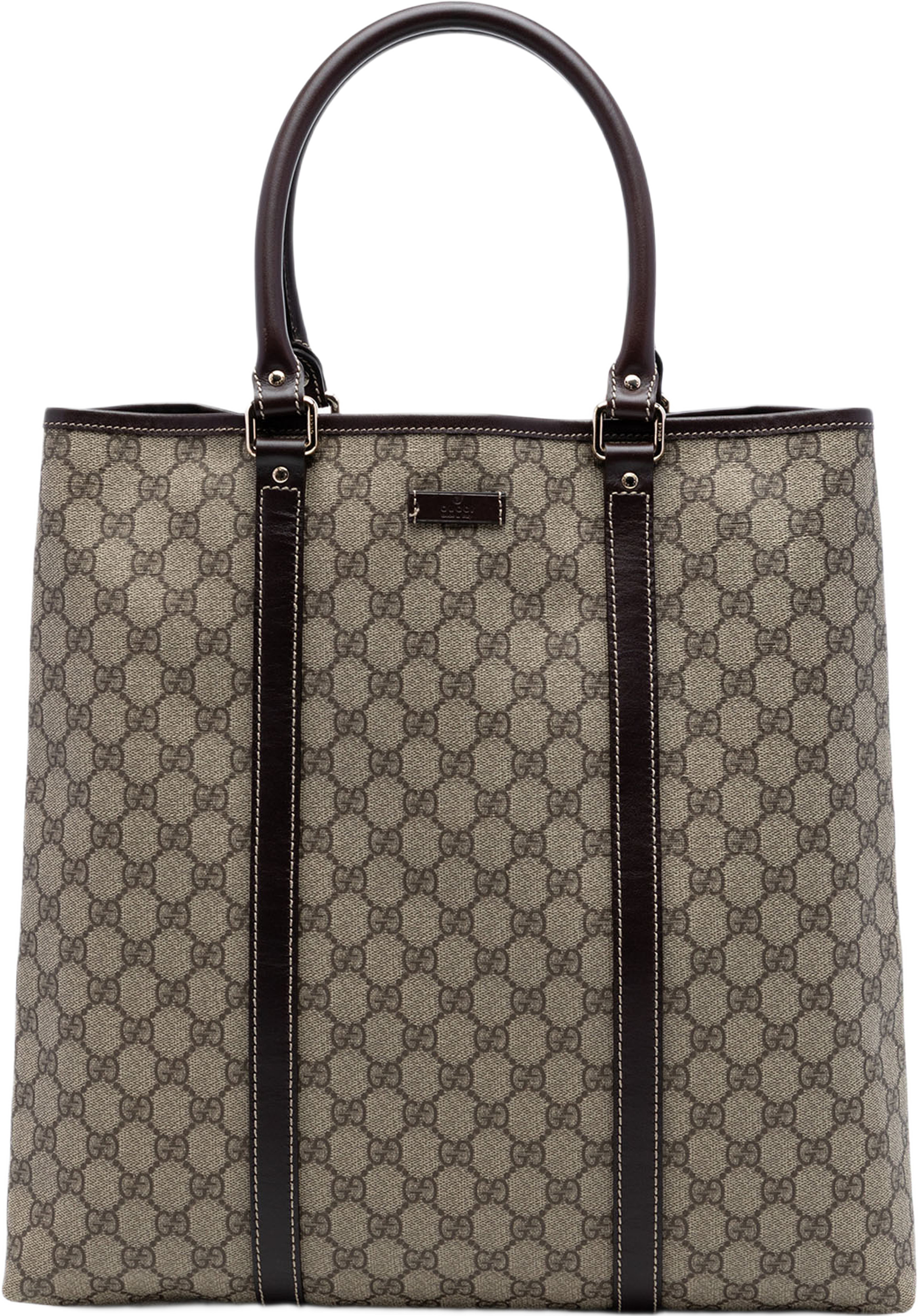Gucci Gg Supreme Joy Vertical Tote, från Luxclusif, i färgen beige. Klicka för att öppna bilden i stort format
