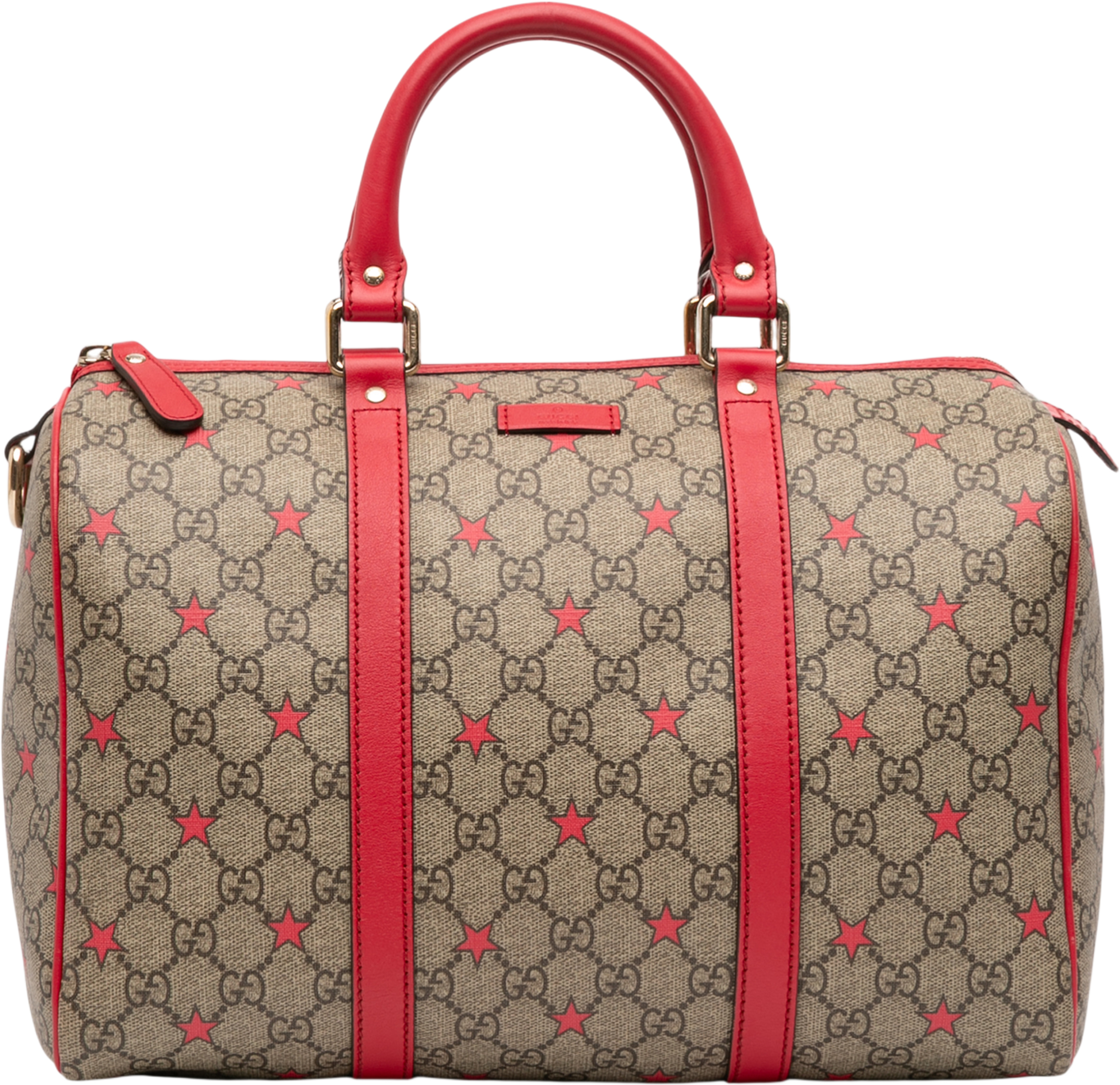 Gucci Medium Gg Supreme Stars Joy Boston Bag, från Luxclusif, i färgen beige. Klicka för att öppna bilden i stort format