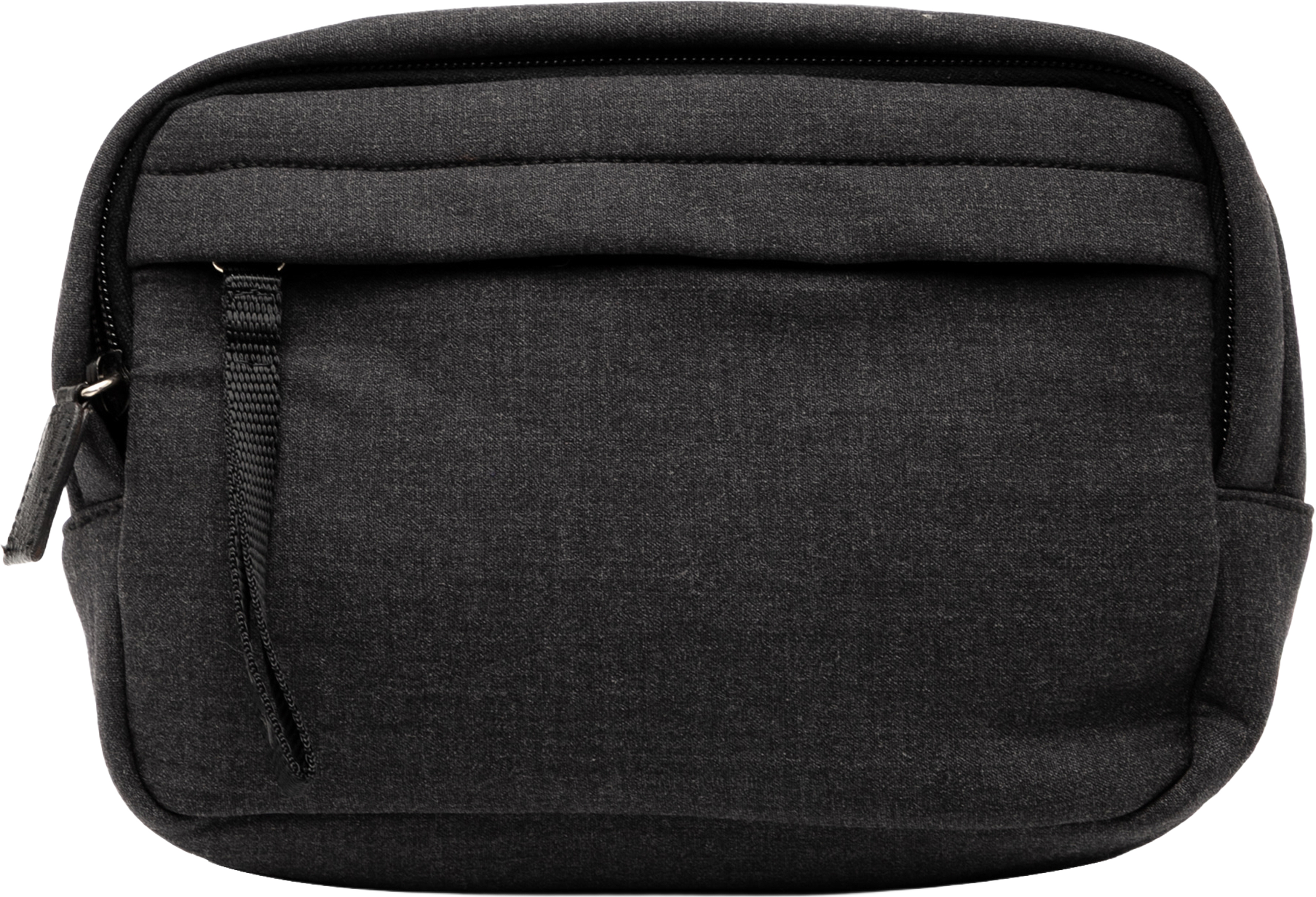 Prada Polyester Pouch, från Luxclusif, i färgen charcoal. Klicka för att öppna bilden i stort format