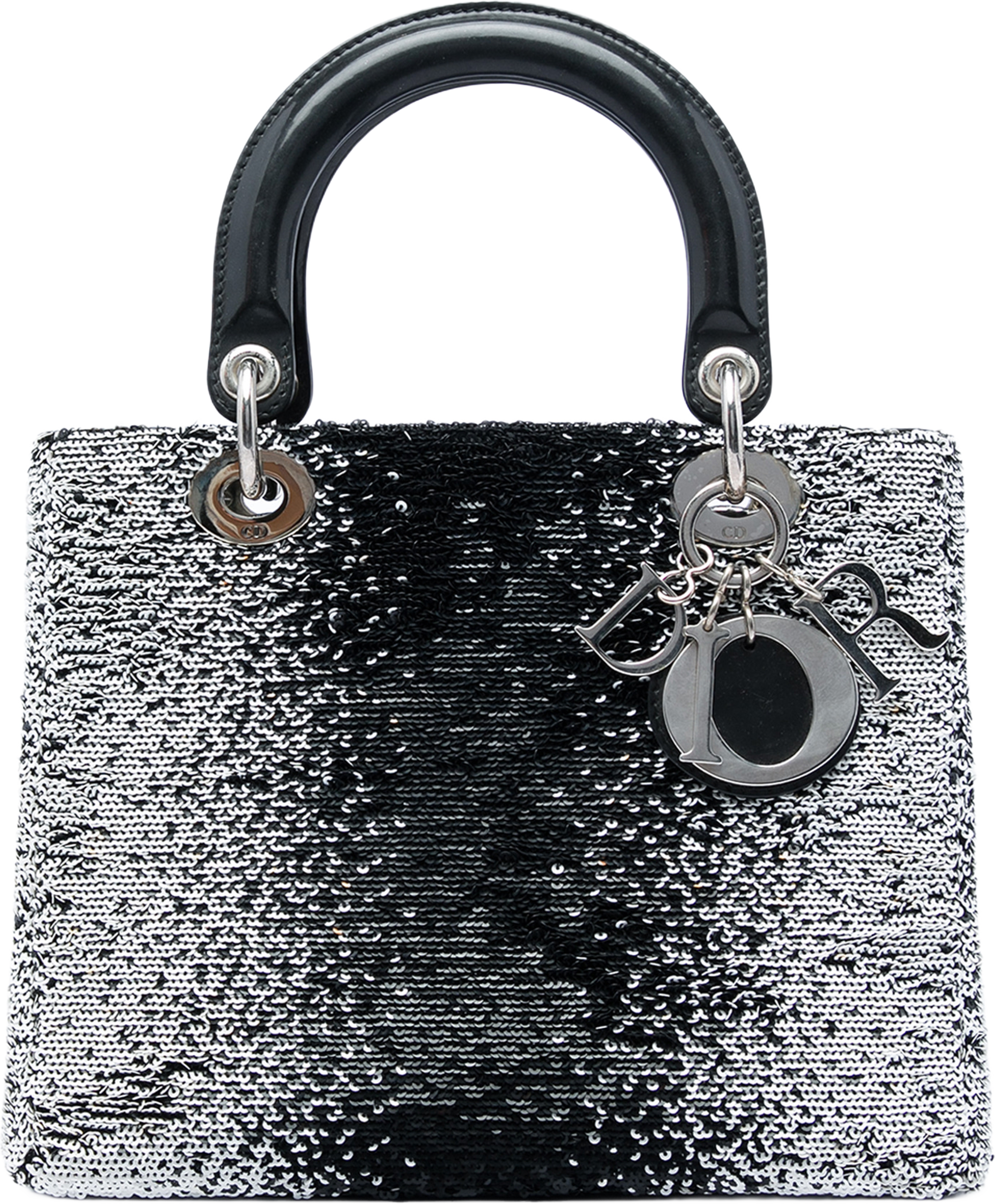 Dior Medium Sequins Lady Dior, från Luxclusif, i färgen svart. Klicka för att öppna bilden i stort format