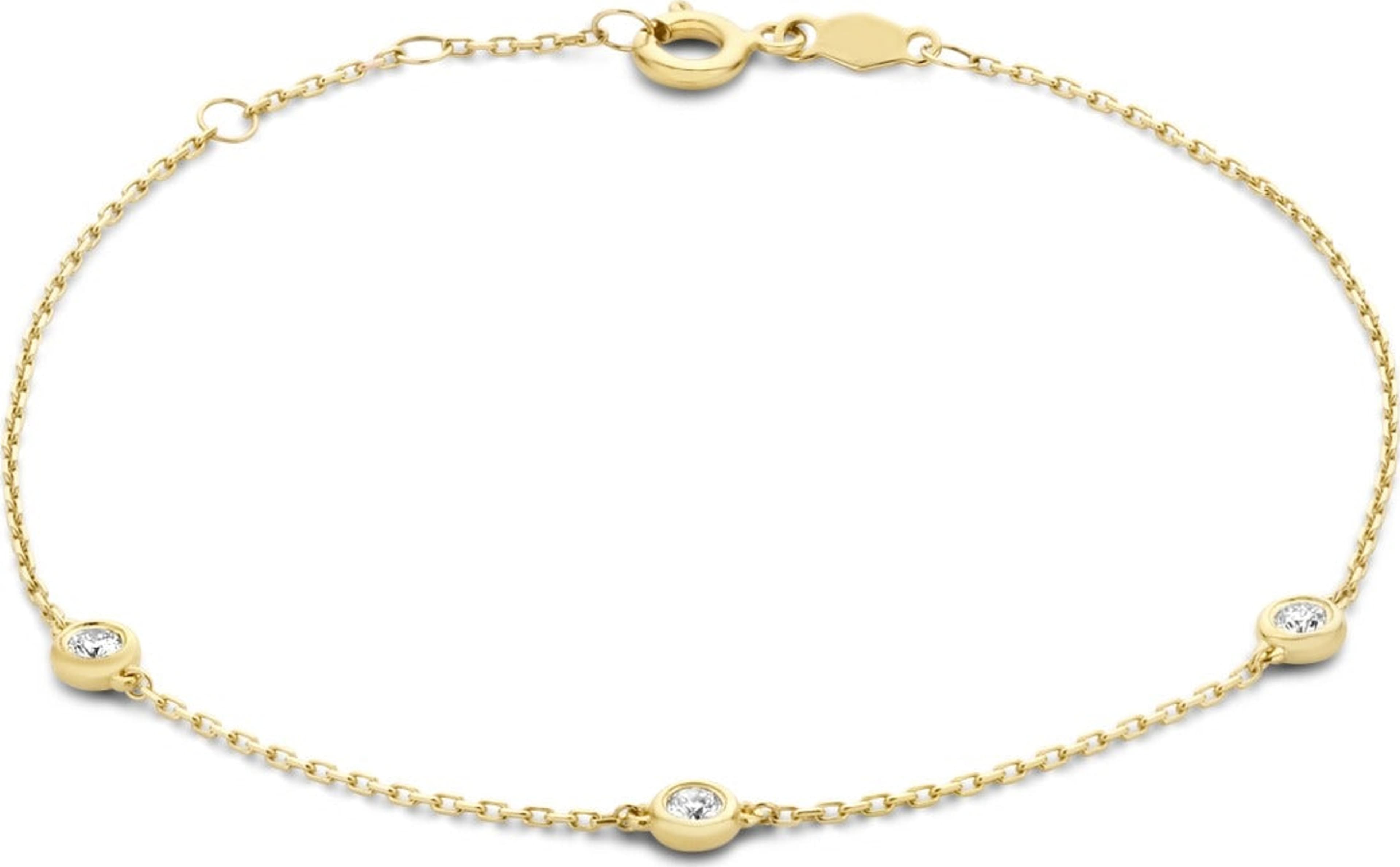 De La Paix Alfie Armband I 14k Guld Med Diamanter 012 Ct, från Isabel Bernard, i färgen gold. Klicka för att öppna bilden i stort format