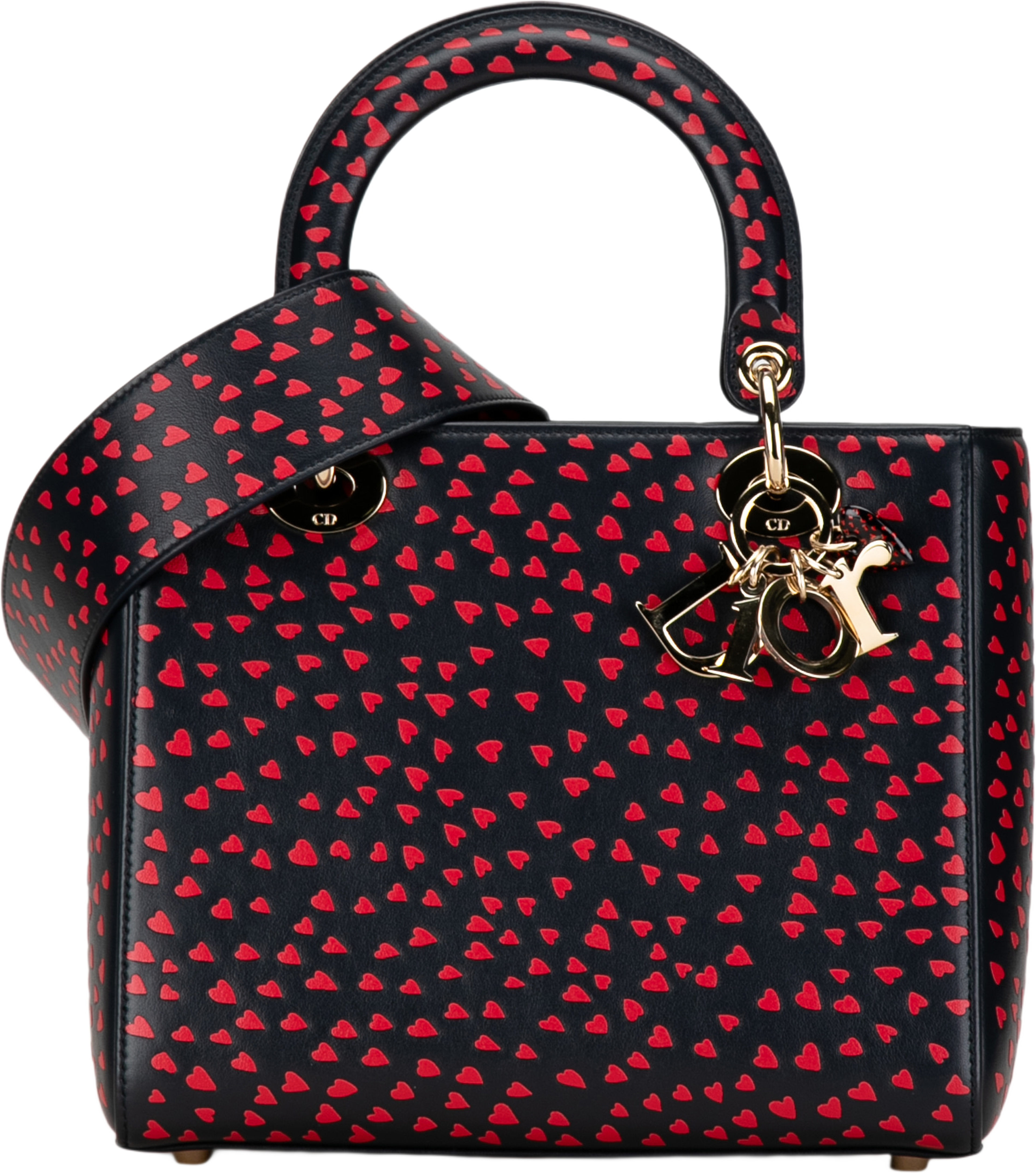 Dior Medium Calfskin I Love Paris Lady Dior, från Luxclusif, i färgen navy. Klicka för att öppna bilden i stort format