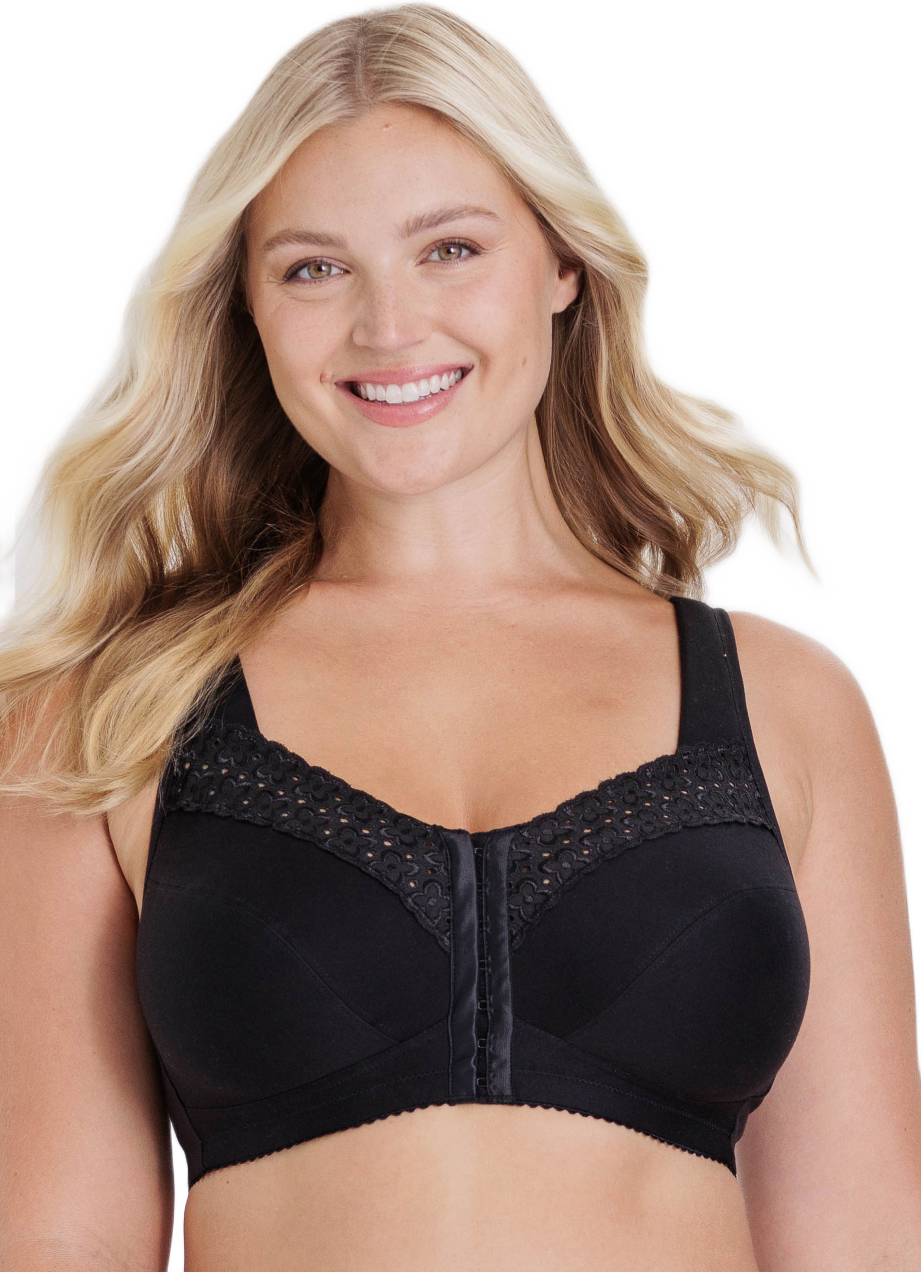 Broderie Anglaise Framknäppt Bh Utan Bygel