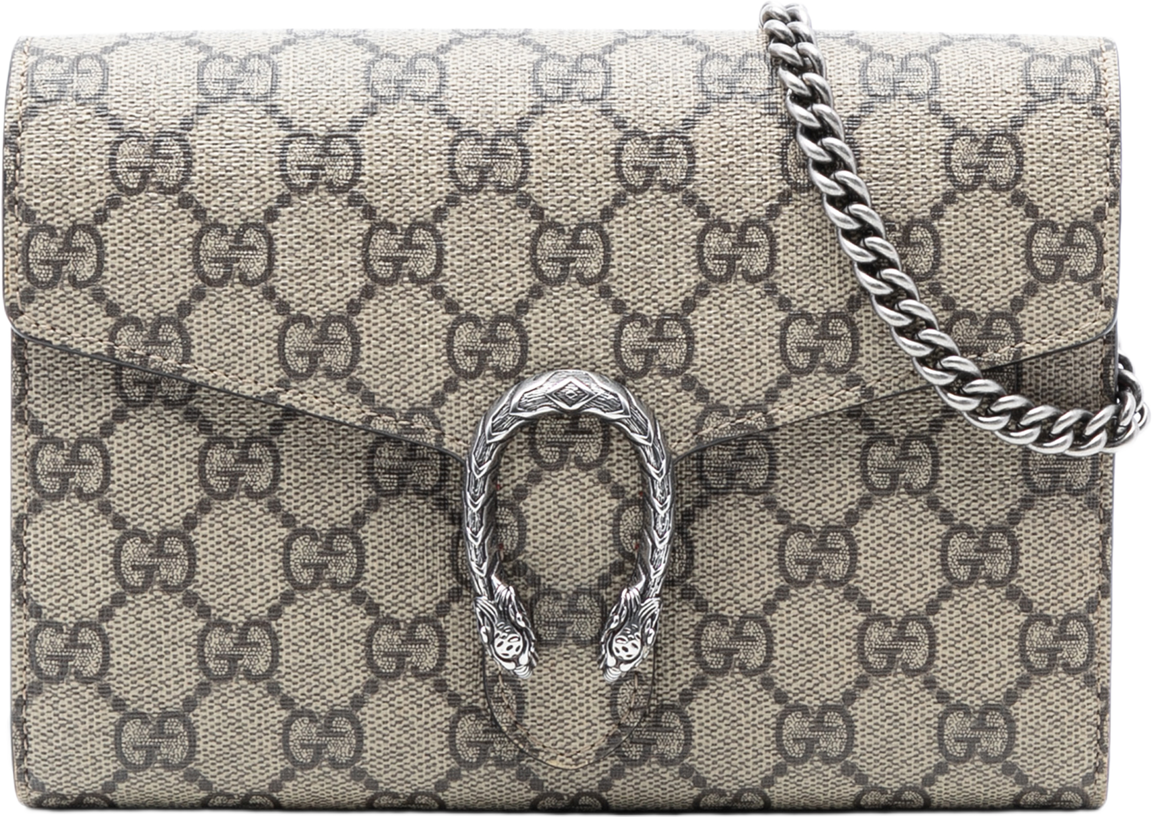 Gucci Gg Supreme Dionysus Wallet On Chain, från Luxclusif, i färgen beige. Klicka för att öppna bilden i stort format