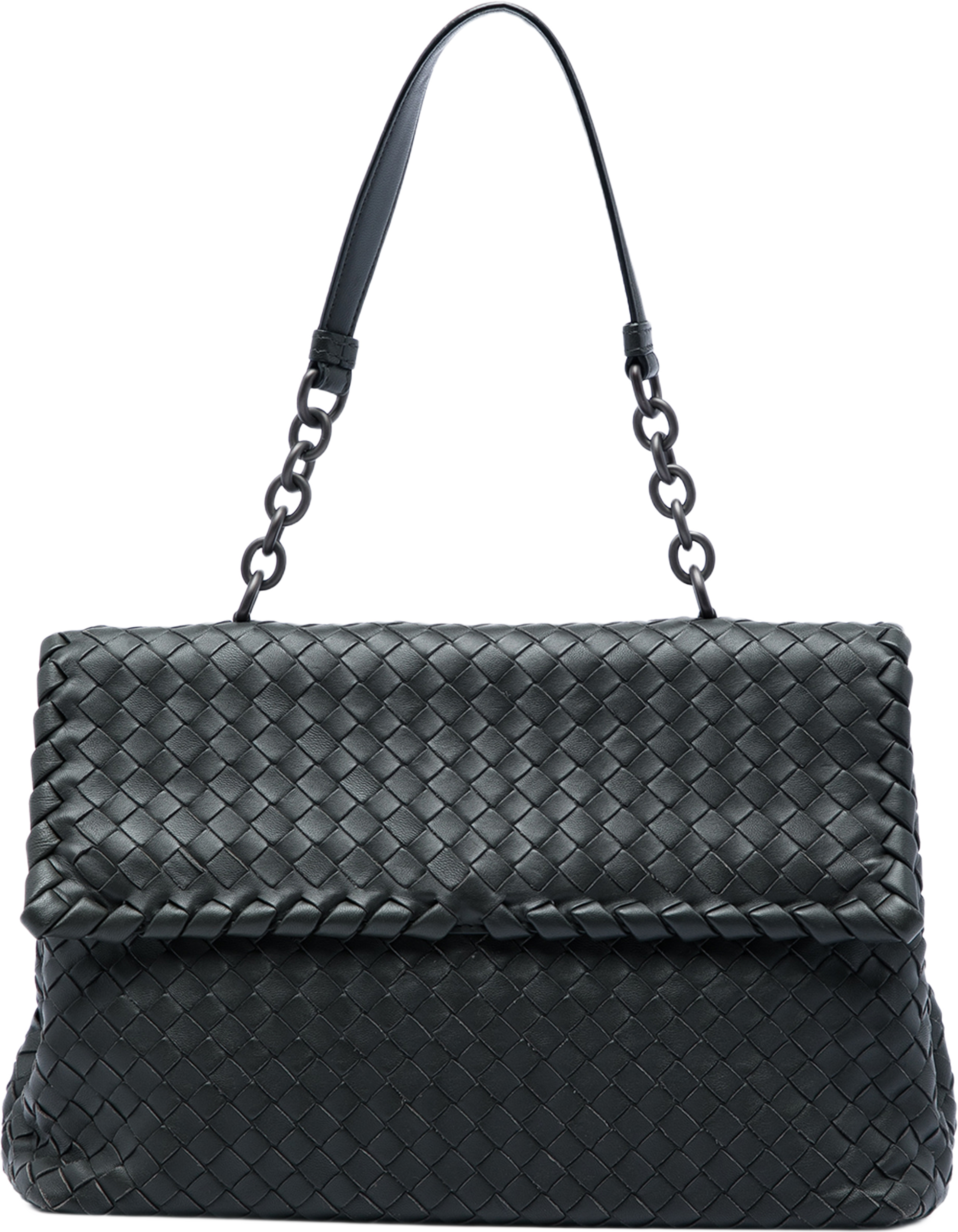 Bottega Veneta Medium Nappa Intrecciato Olimpia Shoulder Bag, från Luxclusif, i färgen svart. Klicka för att öppna bilden i stort format