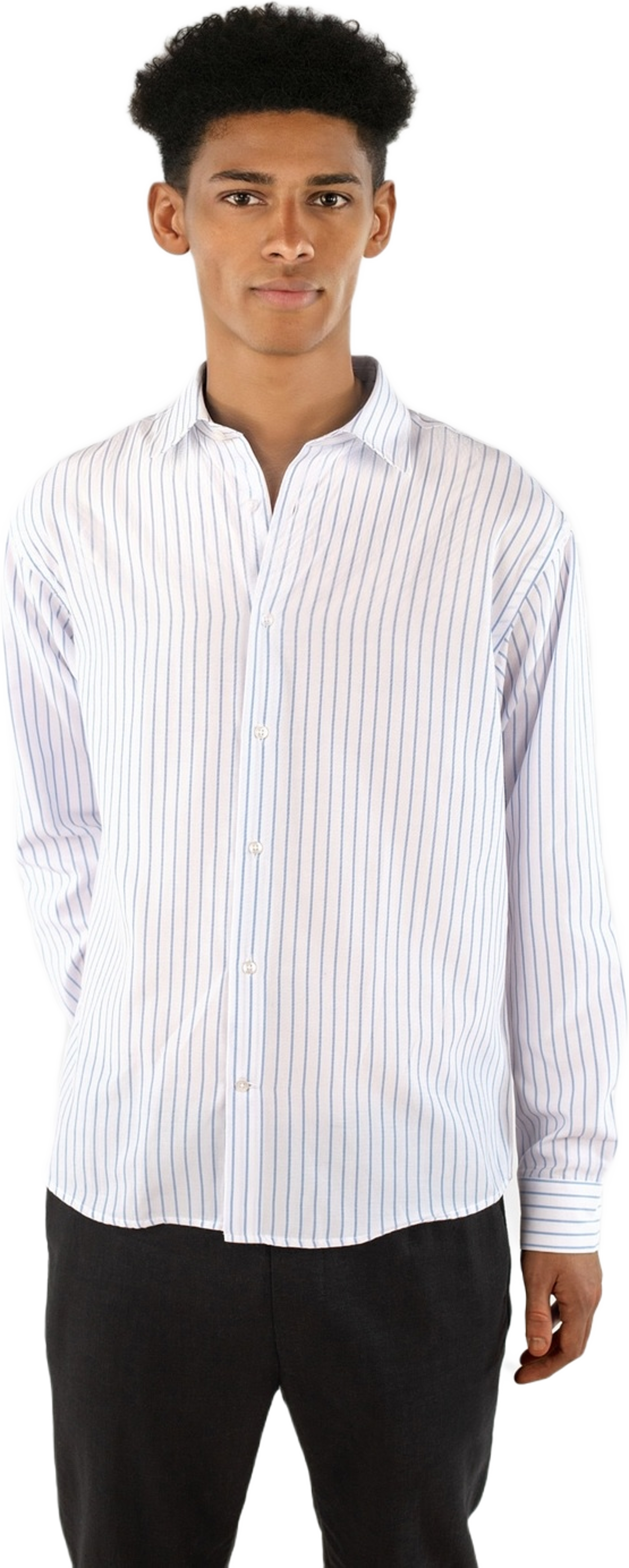 Shift Relaxed Shirt - Striped Blue