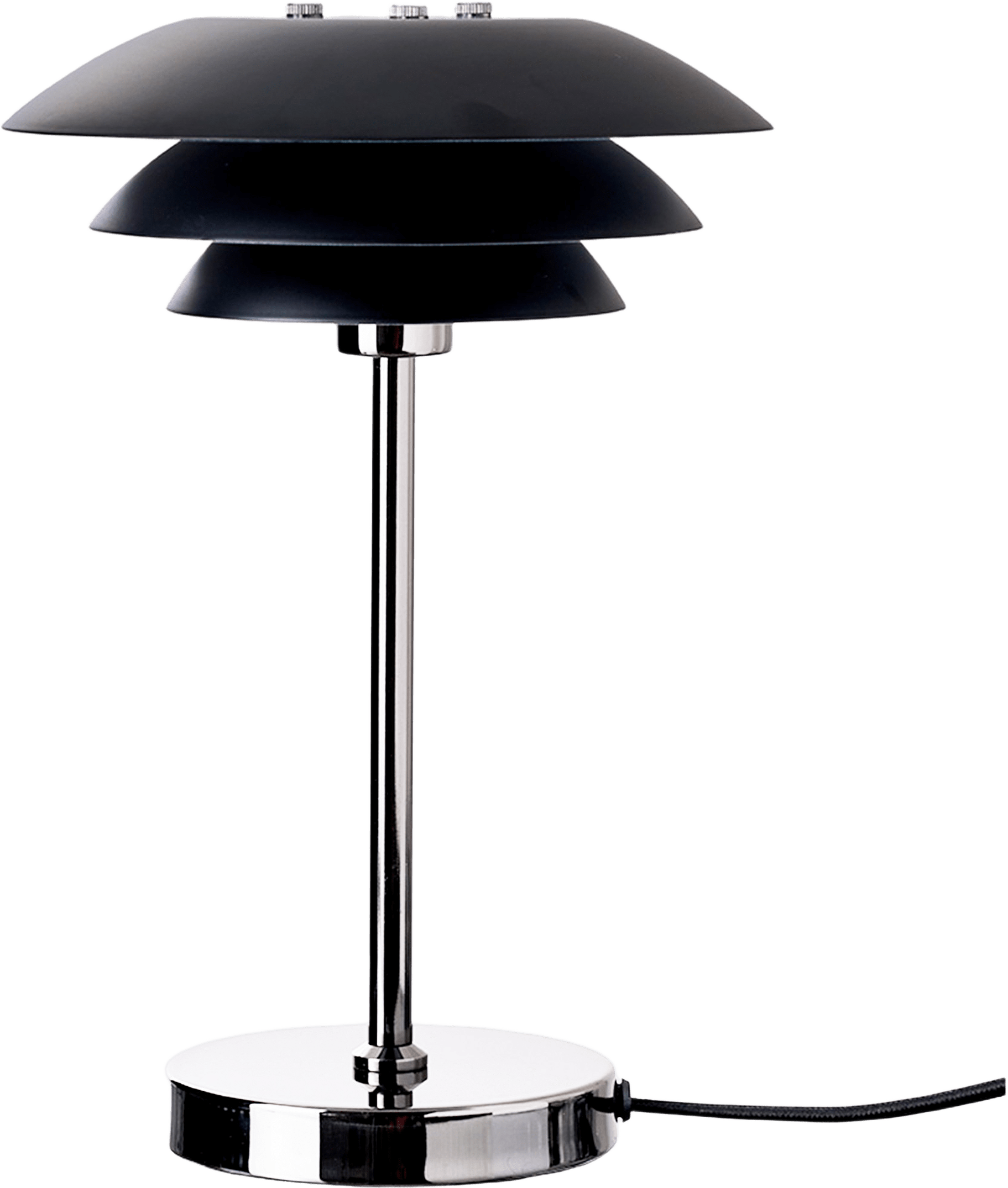 Dl20 Table Lamp, från Dyberg Larsen, i färgen black/ chrome. Klicka för att öppna bilden i stort format