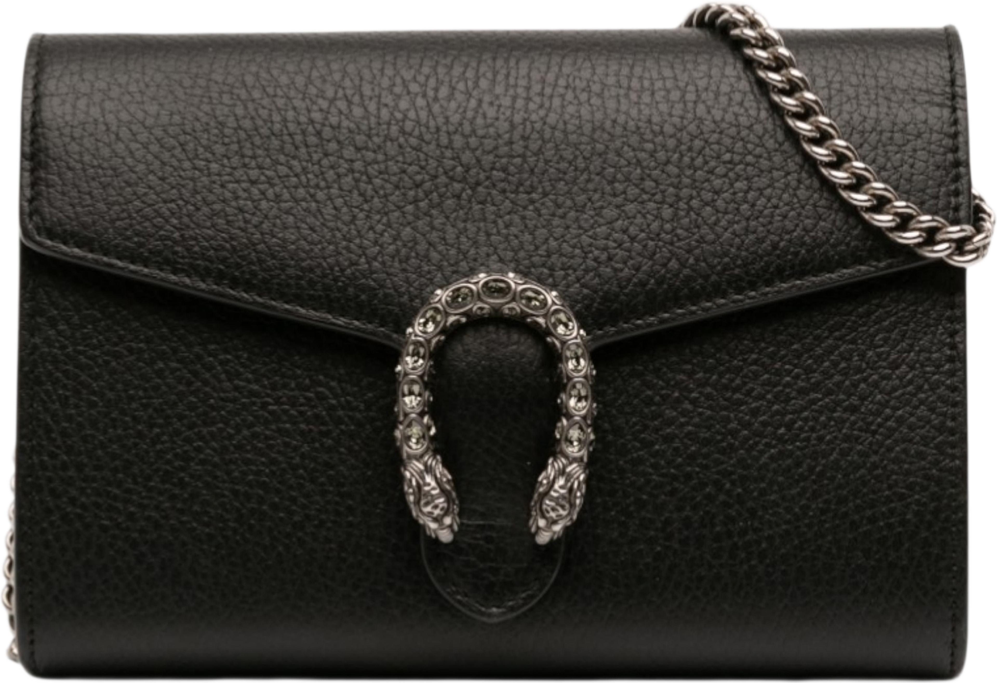 Gucci Calfskin Dionysus Wallet On Chain, från Luxclusif, i färgen black. Klicka för att öppna bilden i stort format