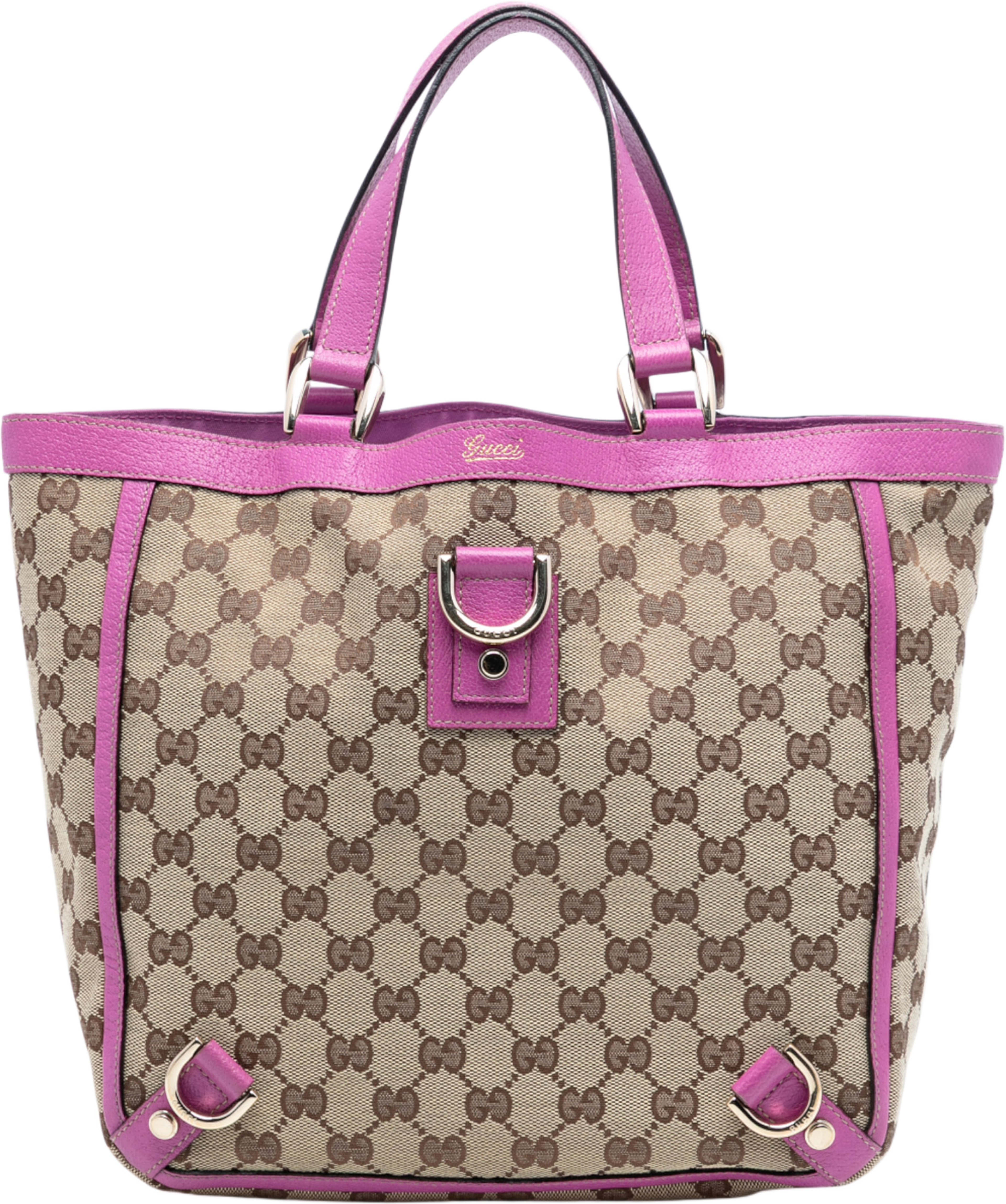 Gucci Gg Canvas Abbey D Ring Tote, från Luxclusif, i färgen beige. Klicka för att öppna bilden i stort format