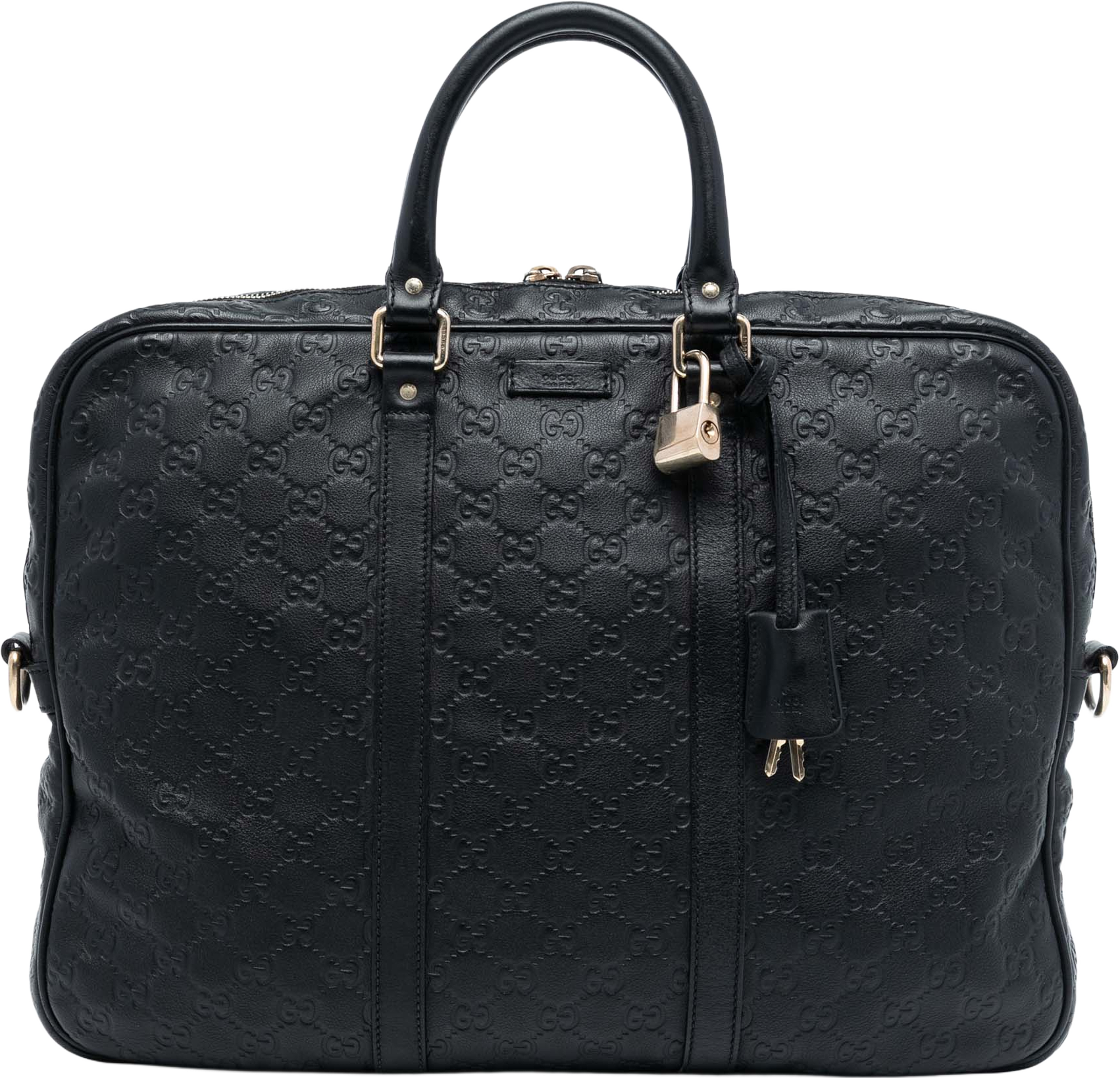 Gucci Guccissima Business Bag, från Luxclusif, i färgen black. Klicka för att öppna bilden i stort format