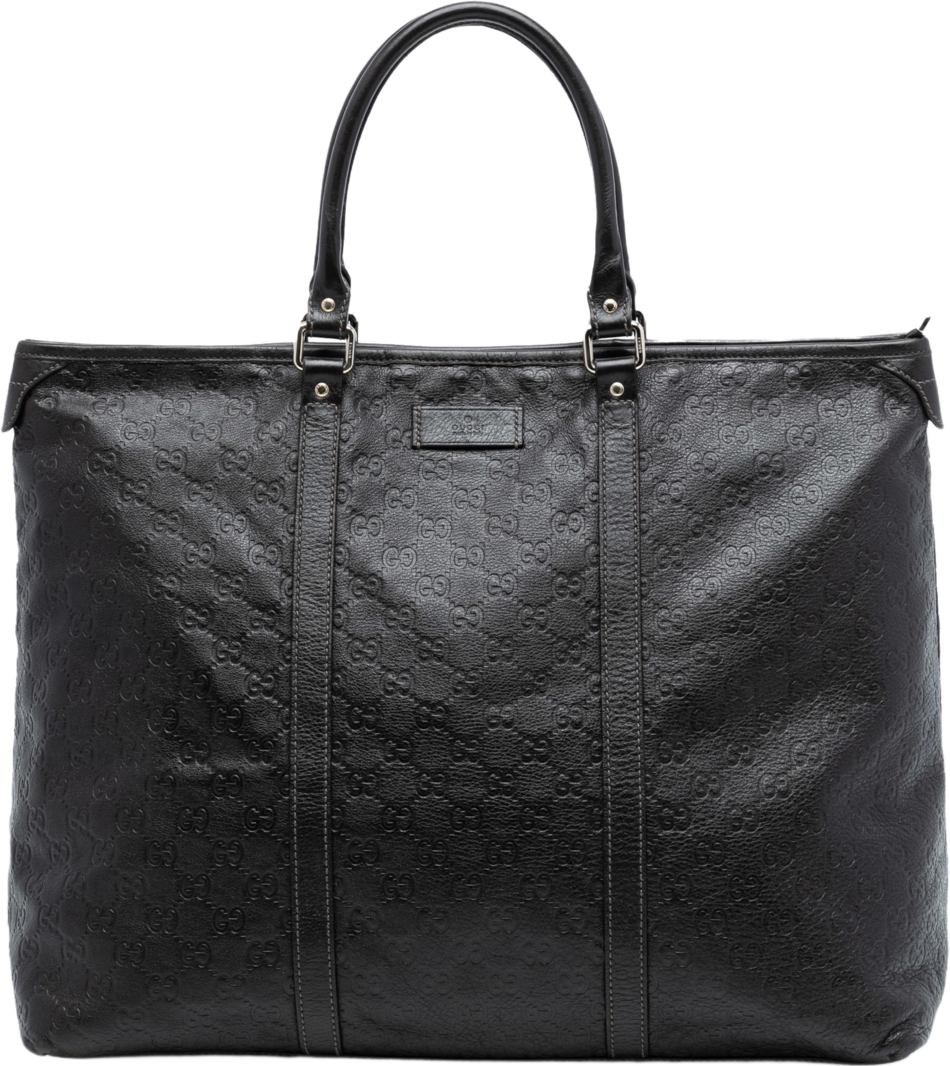 Gucci Guccissima Weekender, från Luxclusif, i färgen dark brown. Klicka för att öppna bilden i stort format