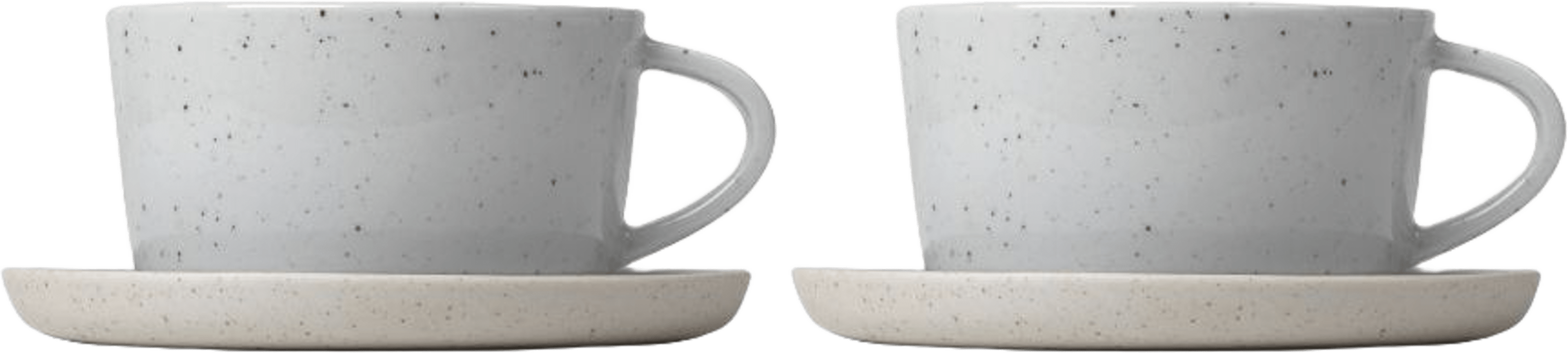 SABLO Set 2 St Kaffekoppar & Fat, Stengods