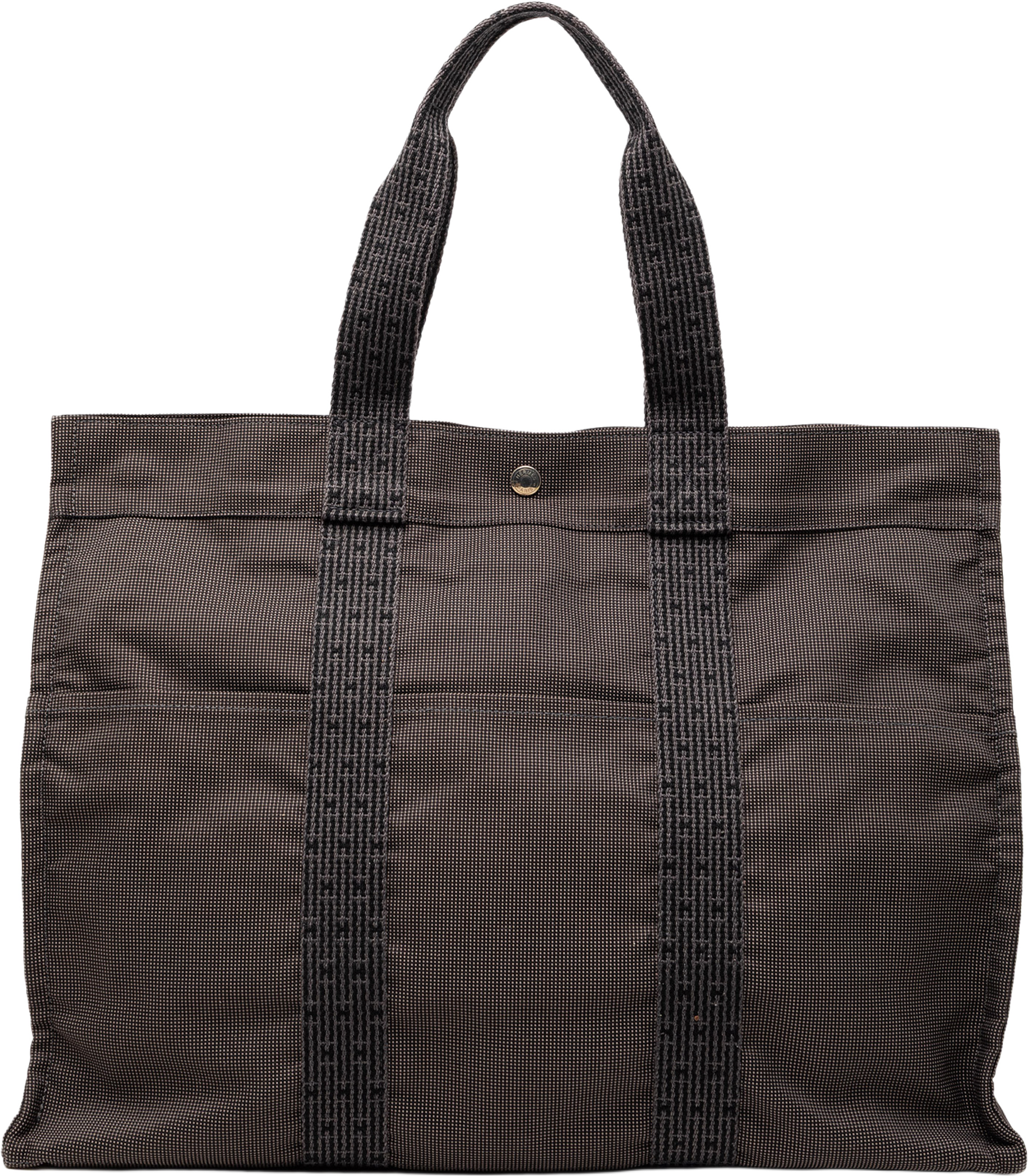 Hermès Canvas Herline Gm, från Luxclusif, i färgen dark gray. Klicka för att öppna bilden i stort format