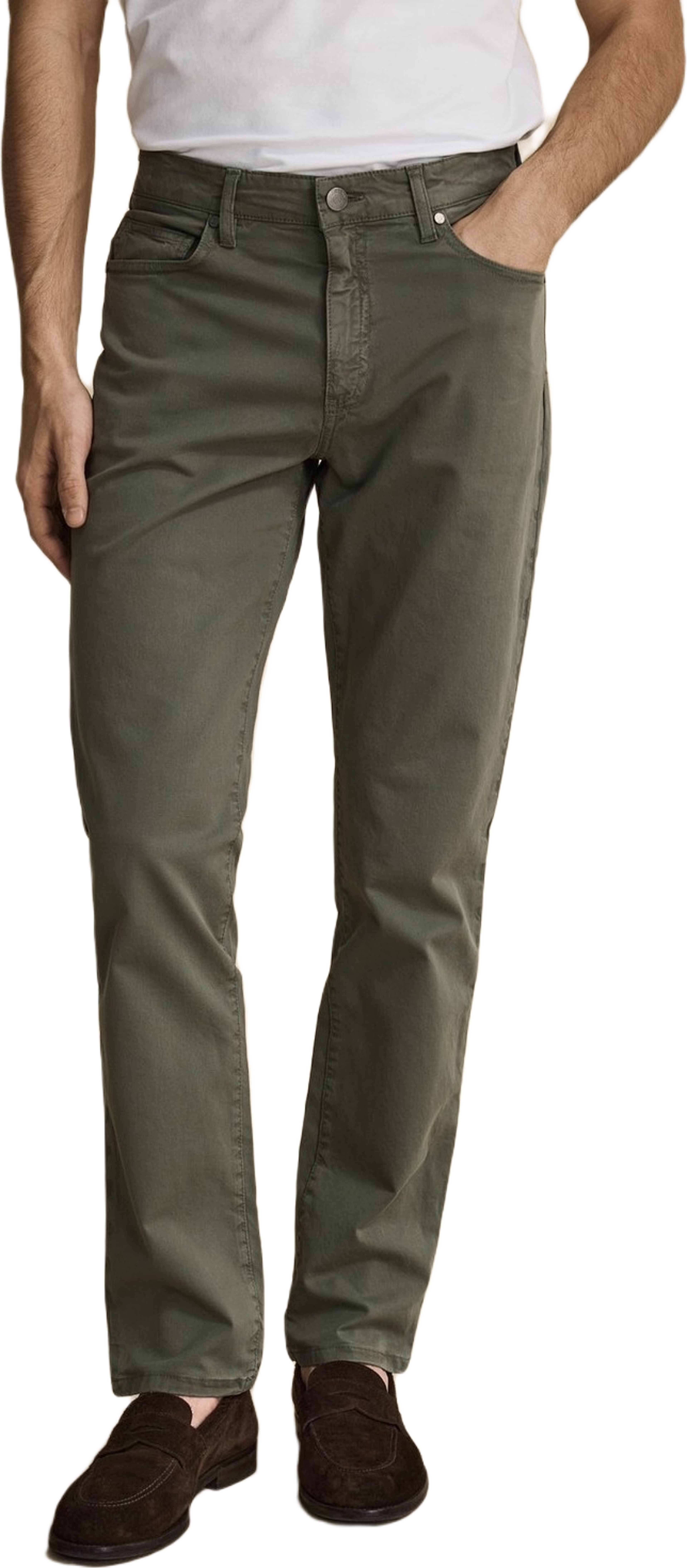 Cotton Solid 5-pocket Trousers (henri)