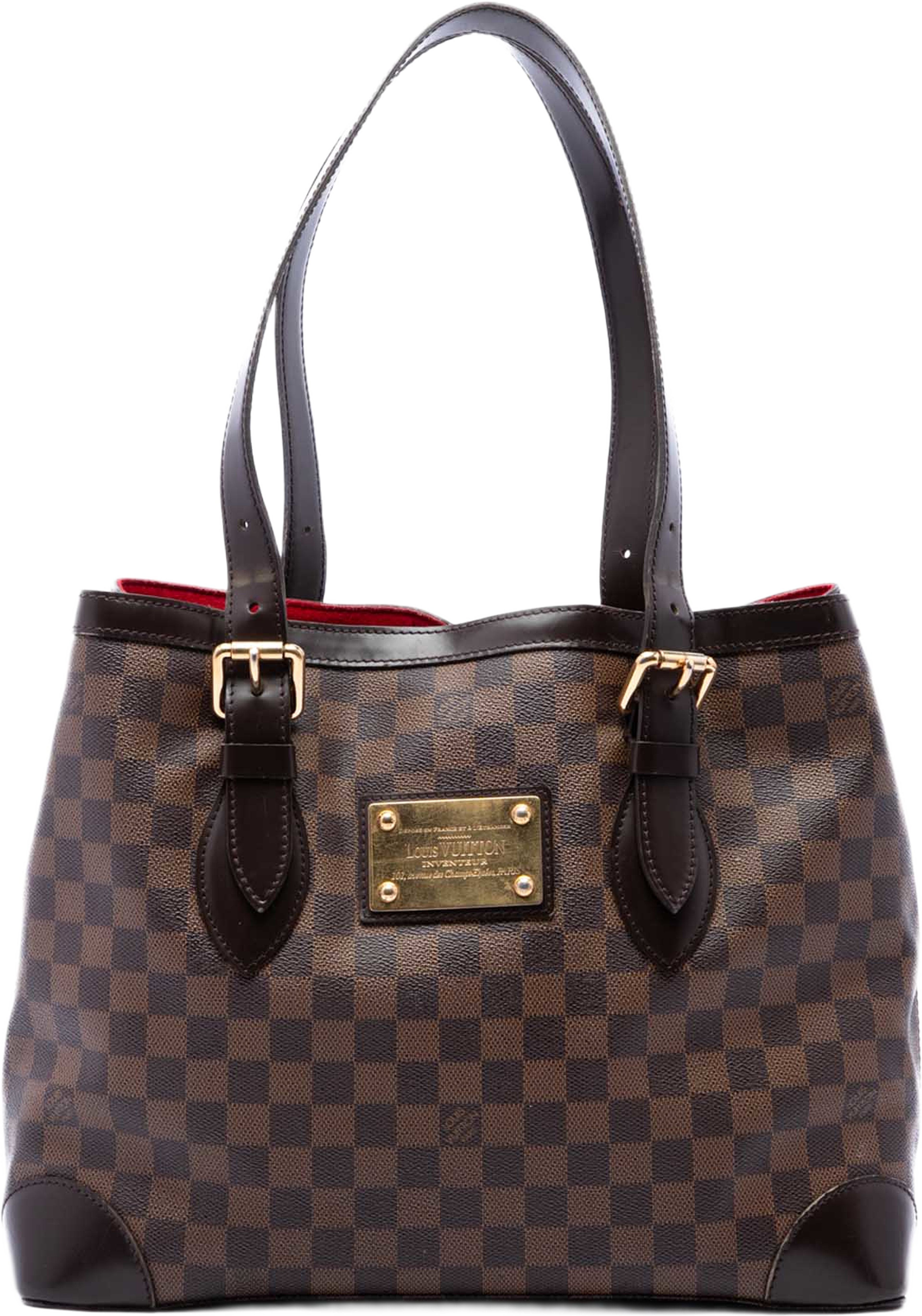 Louis Vuitton Damier Ebene Hampstead Mm, från Luxclusif, i färgen brun. Klicka för att öppna bilden i stort format