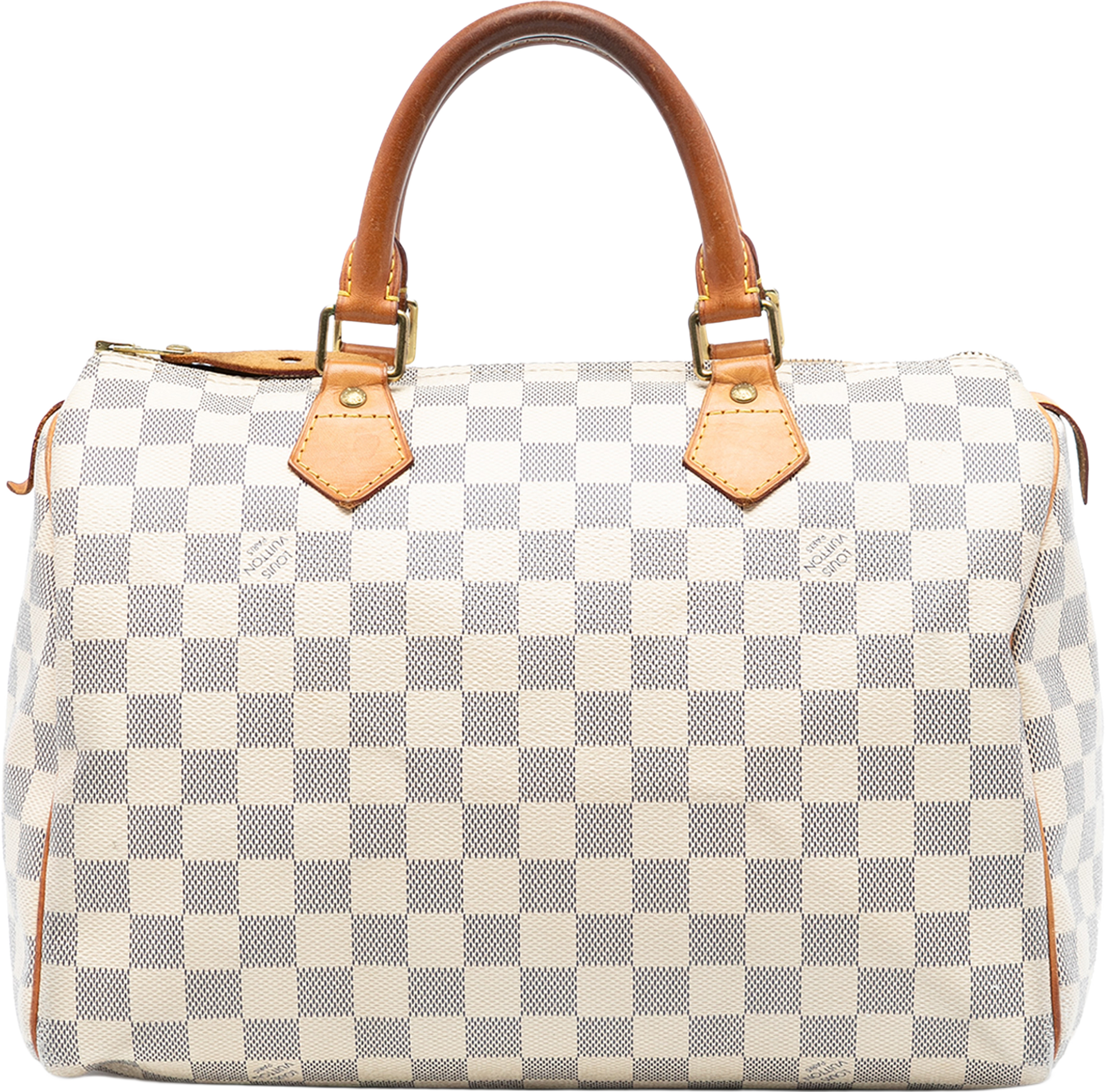 Louis Vuitton Damier Azur Speedy 30, från Luxclusif, i färgen white. Klicka för att öppna bilden i stort format