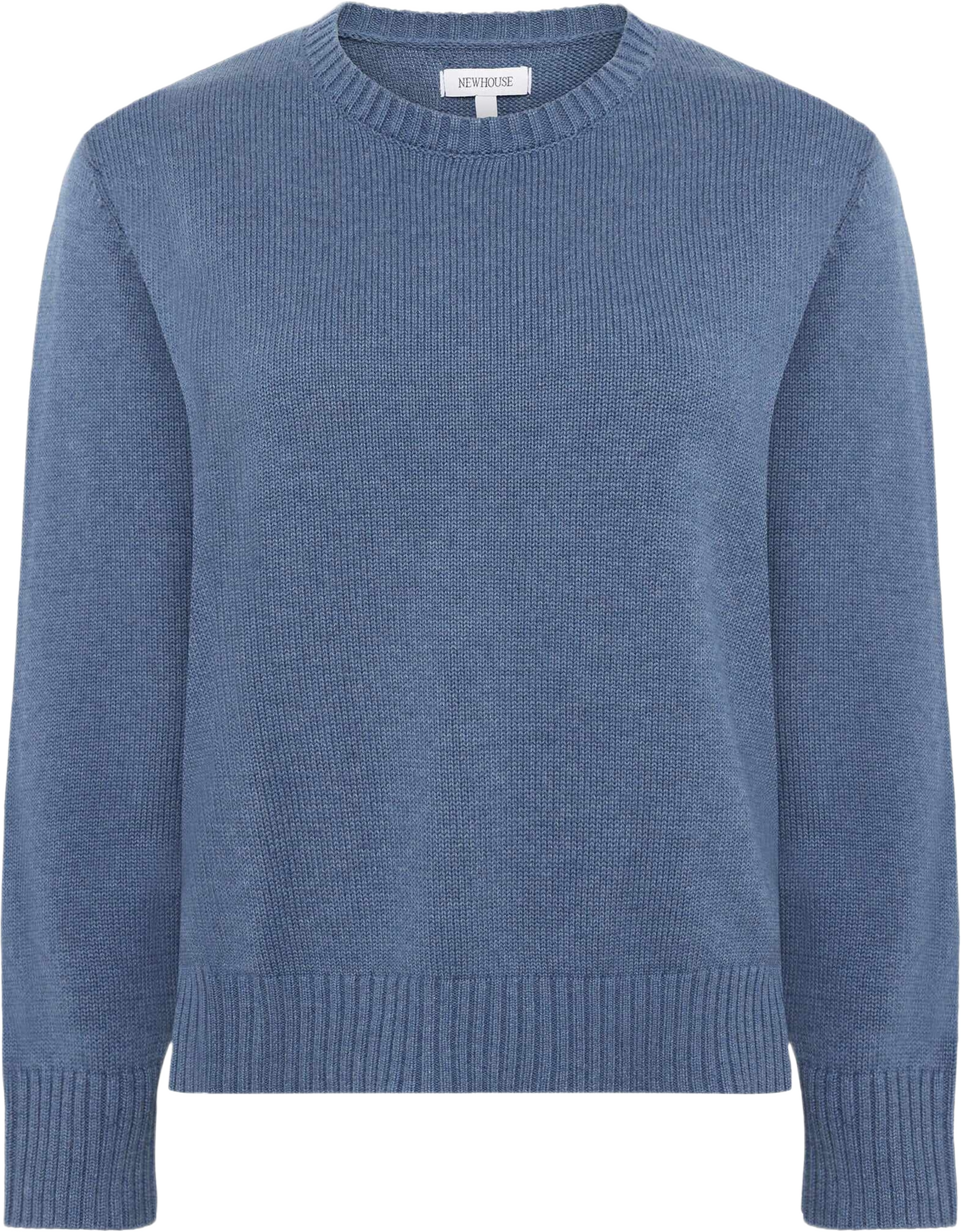 Roe Sweater, från Newhouse, i färgen mellanblå. Klicka för att öppna bilden i stort format