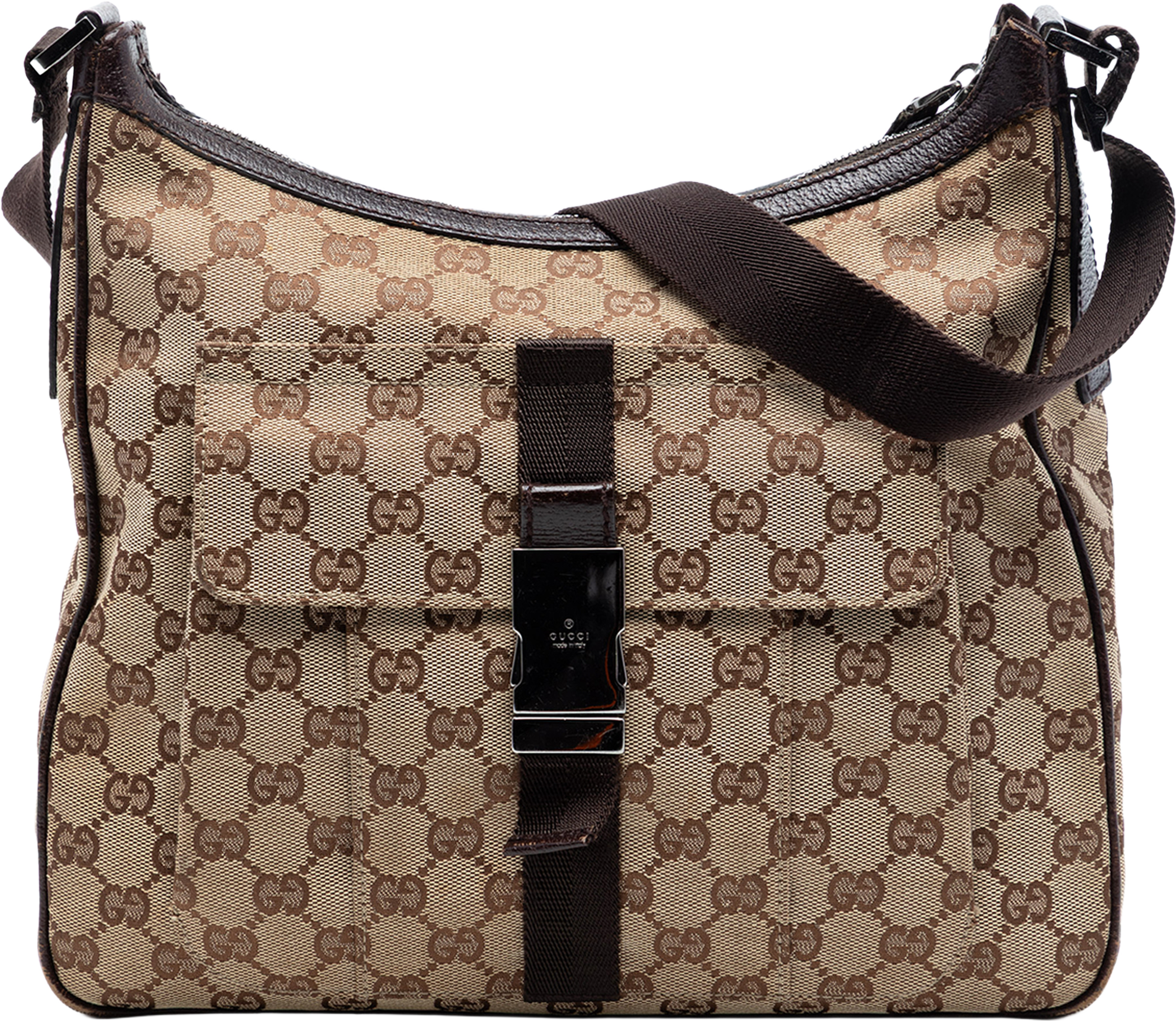 Gucci Gg Canvas Crossbody, från Luxclusif, i färgen beige. Klicka för att öppna bilden i stort format