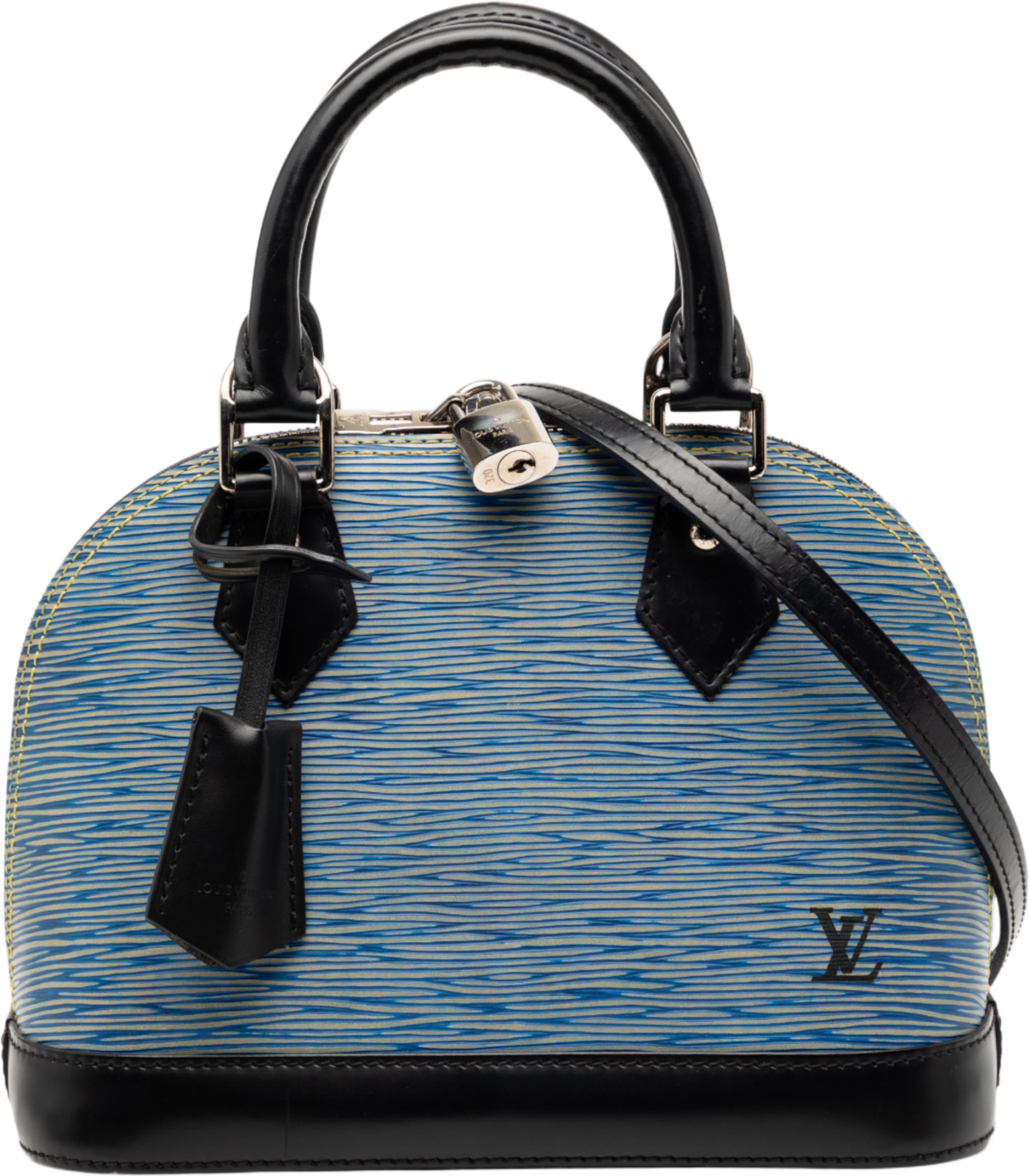 Louis Vuitton Epi Denim Alma Bb, från Luxclusif, i färgen blue. Klicka för att öppna bilden i stort format
