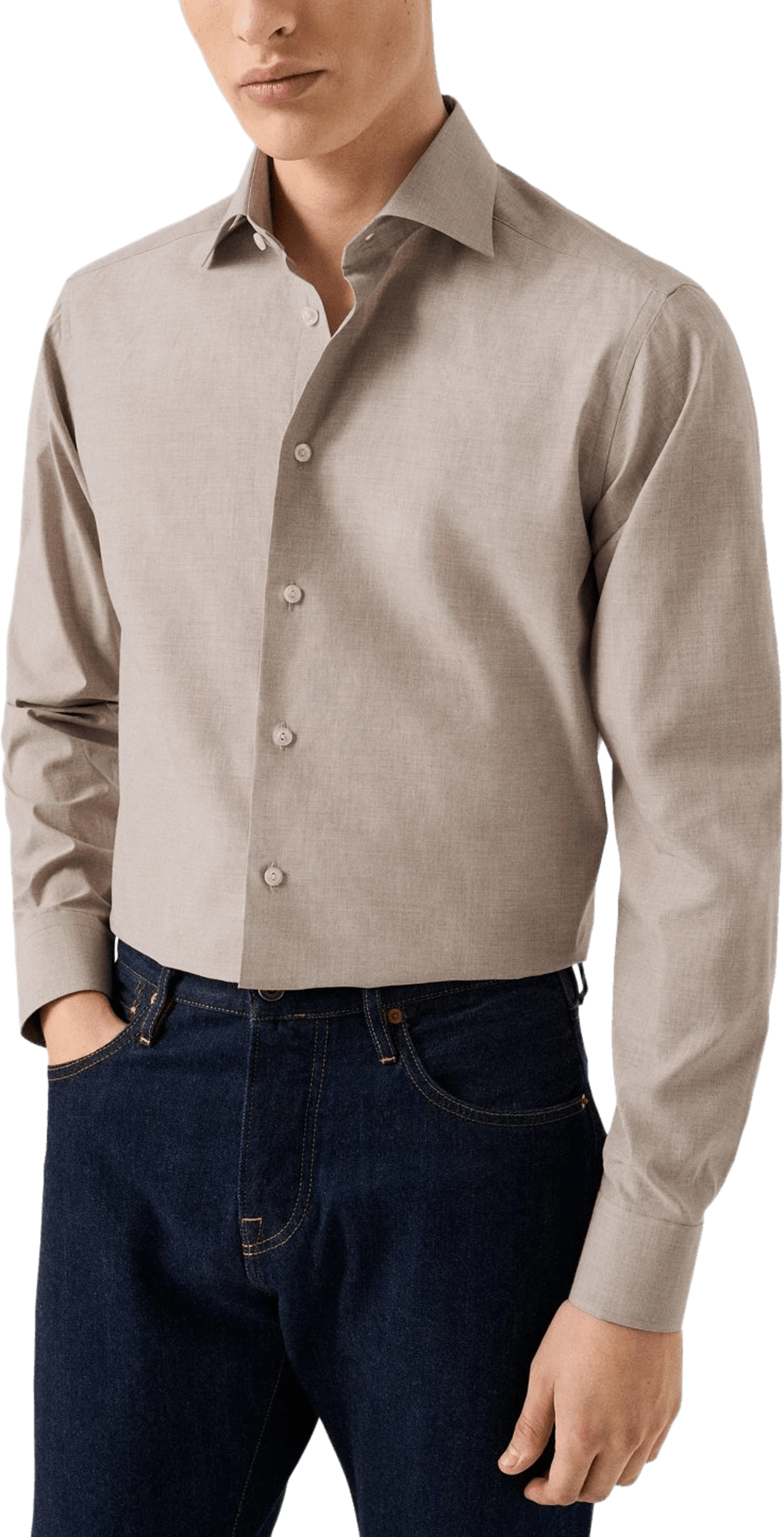 Rutig Skjorta I Fine Twill Slim Fit