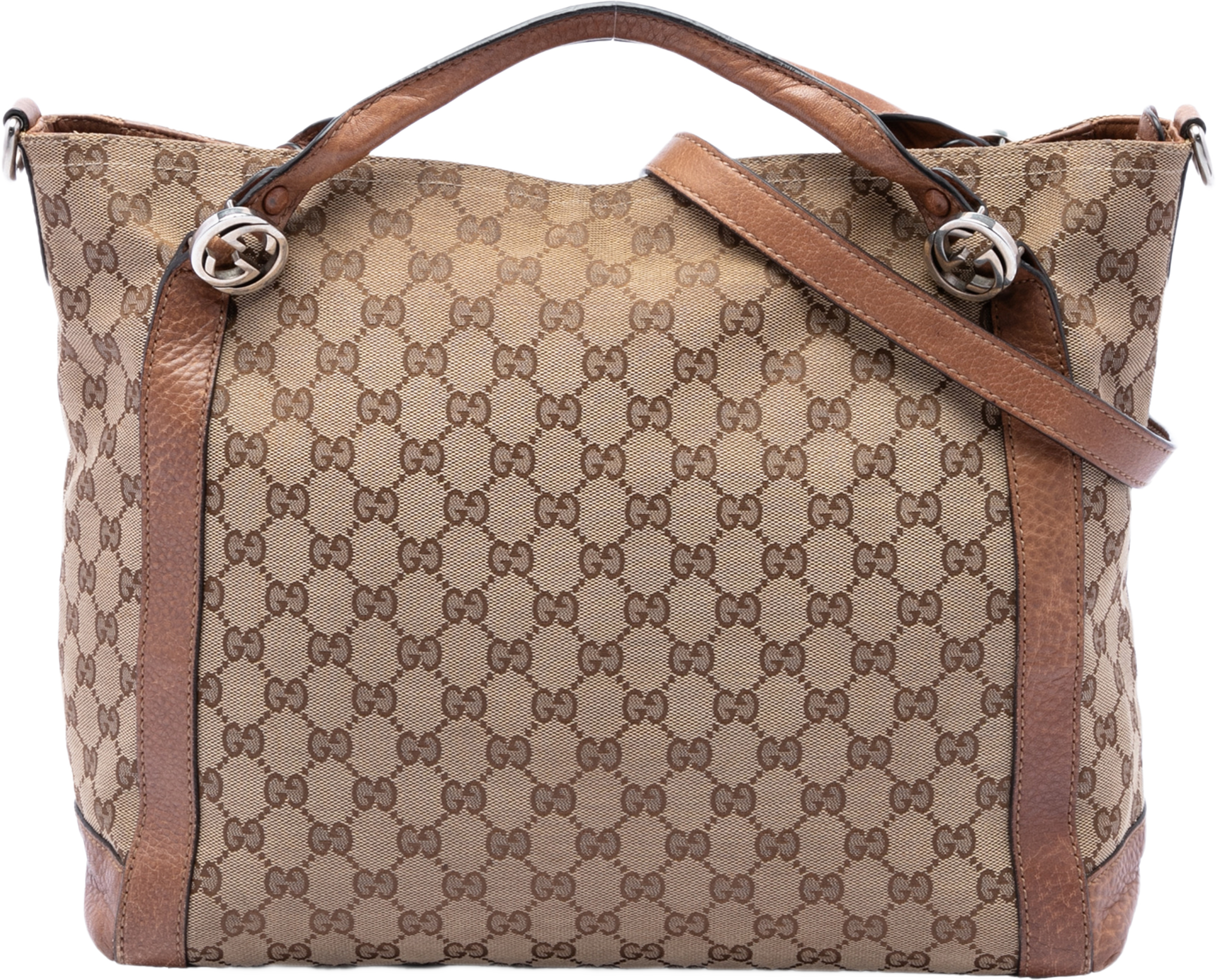 Gucci Medium Gg Canvas Miss Gg Satchel, från Luxclusif, i färgen beige. Klicka för att öppna bilden i stort format