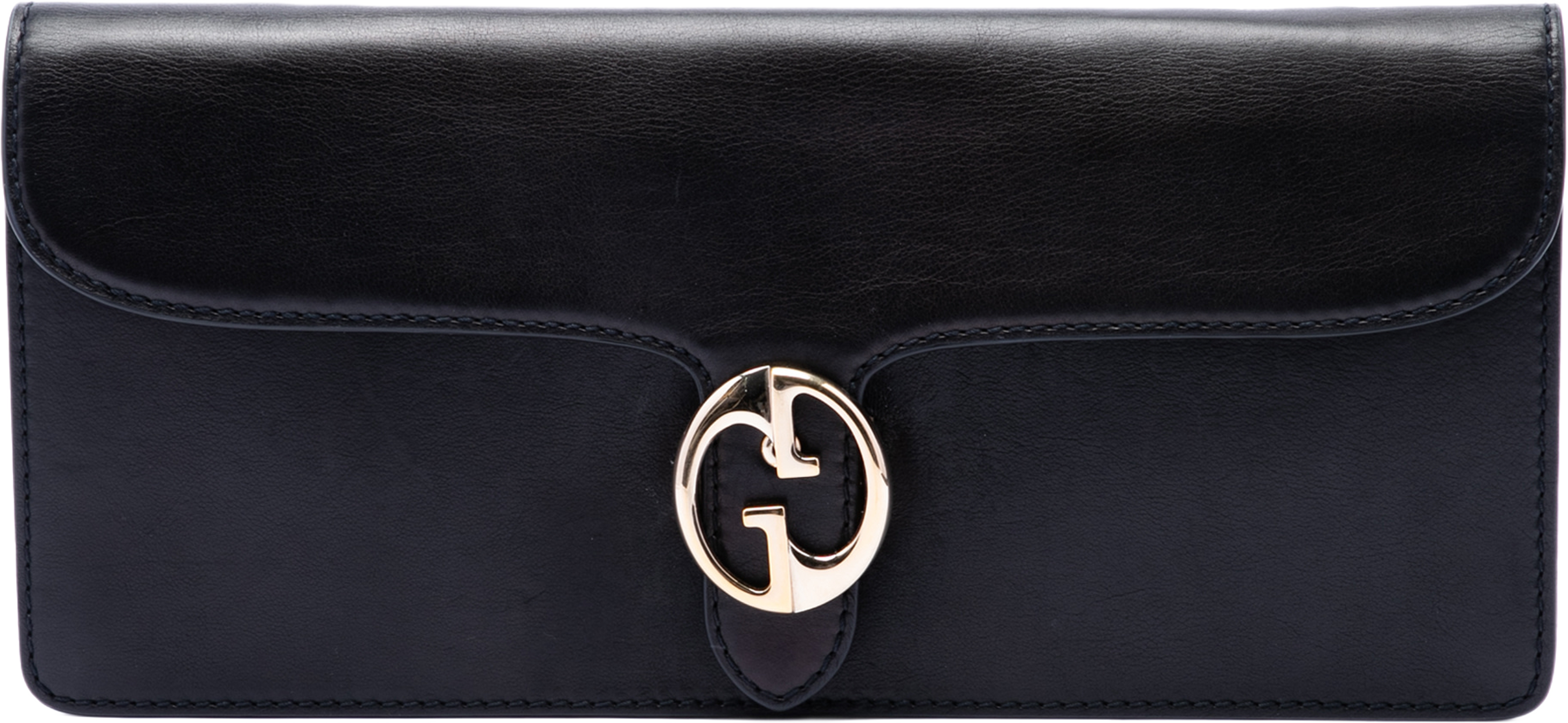Gucci Calfskin 1973 Clutch, från Luxclusif, i färgen black. Klicka för att öppna bilden i stort format