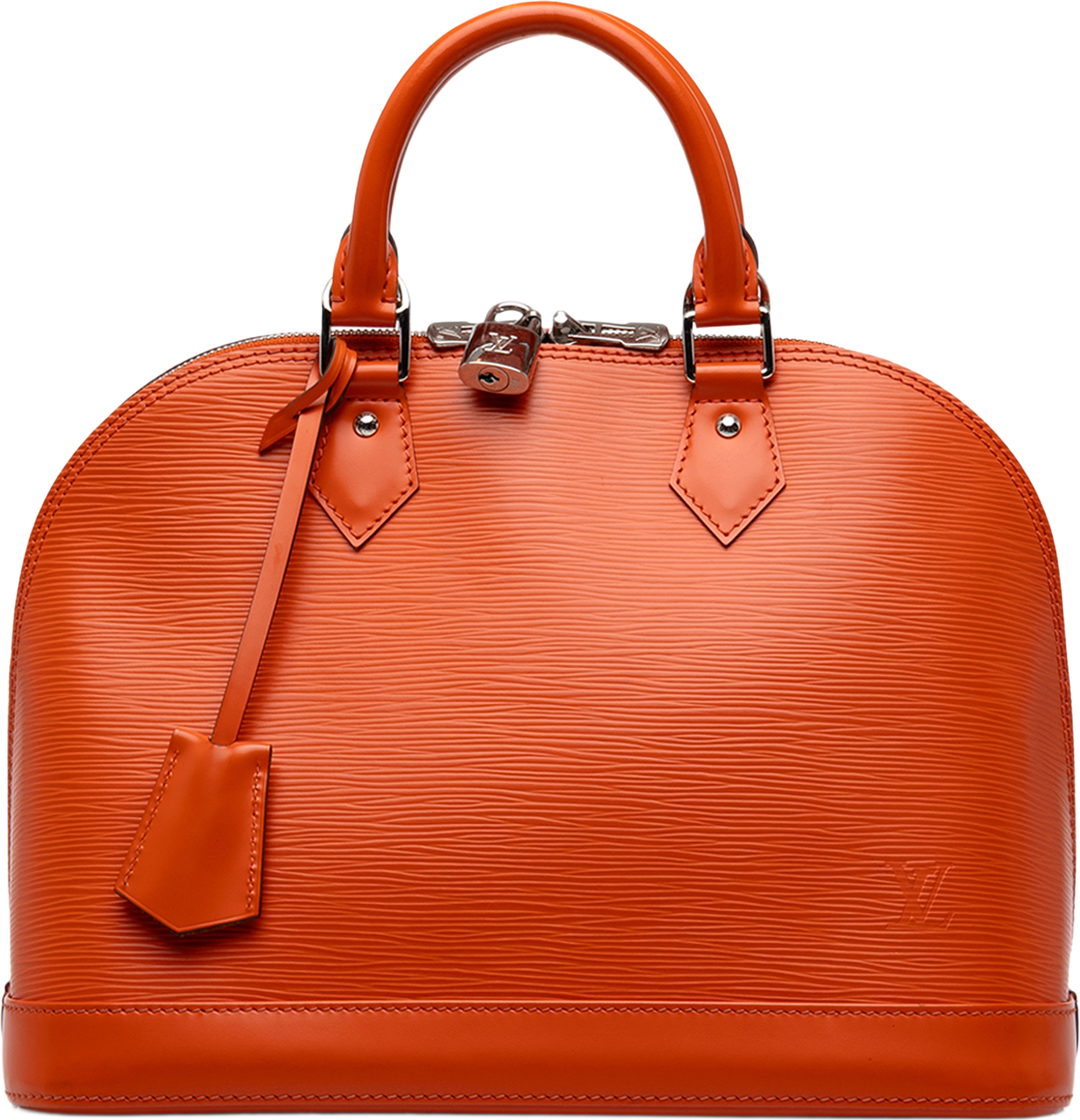 Louis Vuitton Epi Alma Pm, från Luxclusif, i färgen orange. Klicka för att öppna bilden i stort format