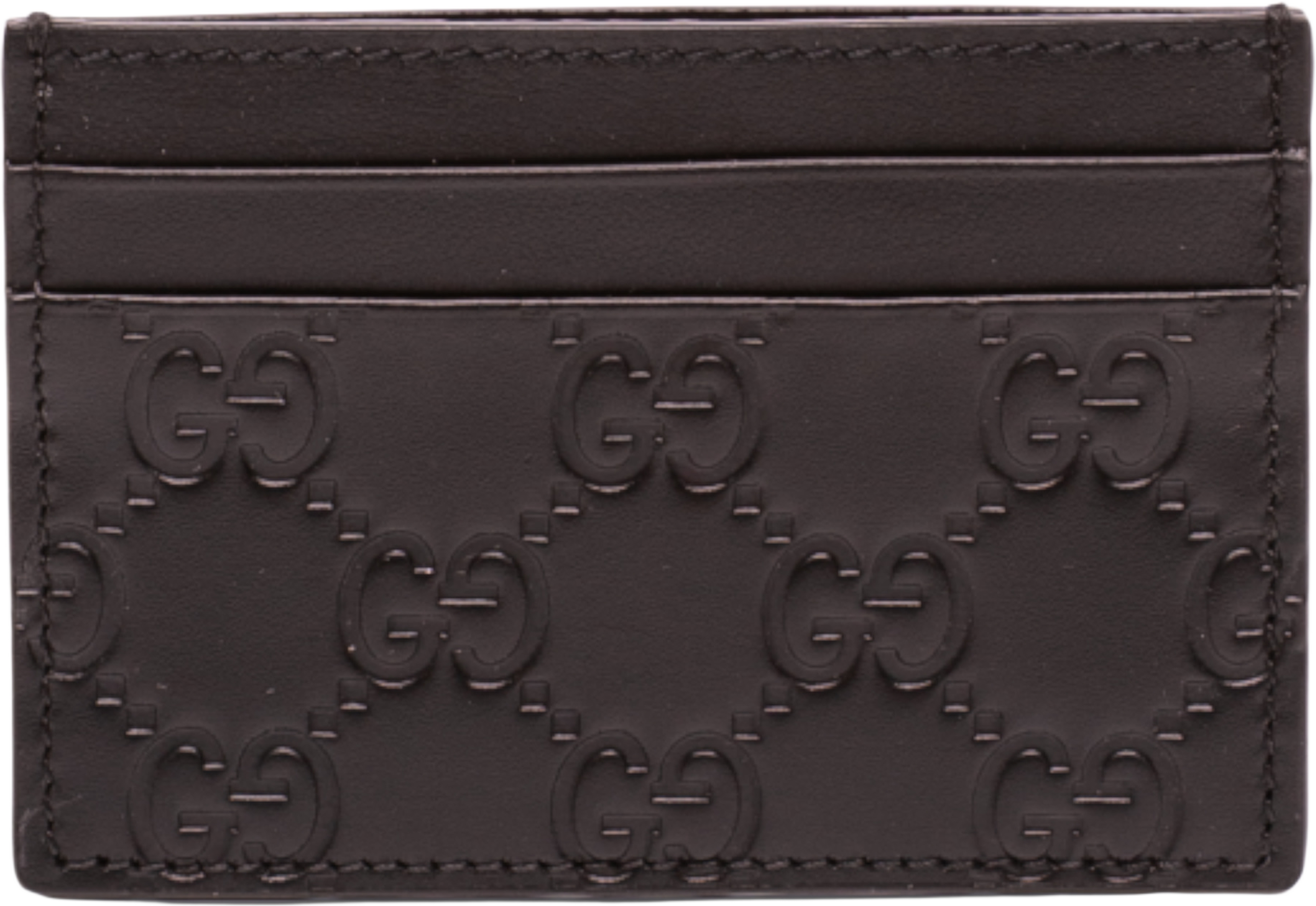 Gucci Guccissima Card Holder, från Luxclusif, i färgen black. Klicka för att öppna bilden i stort format