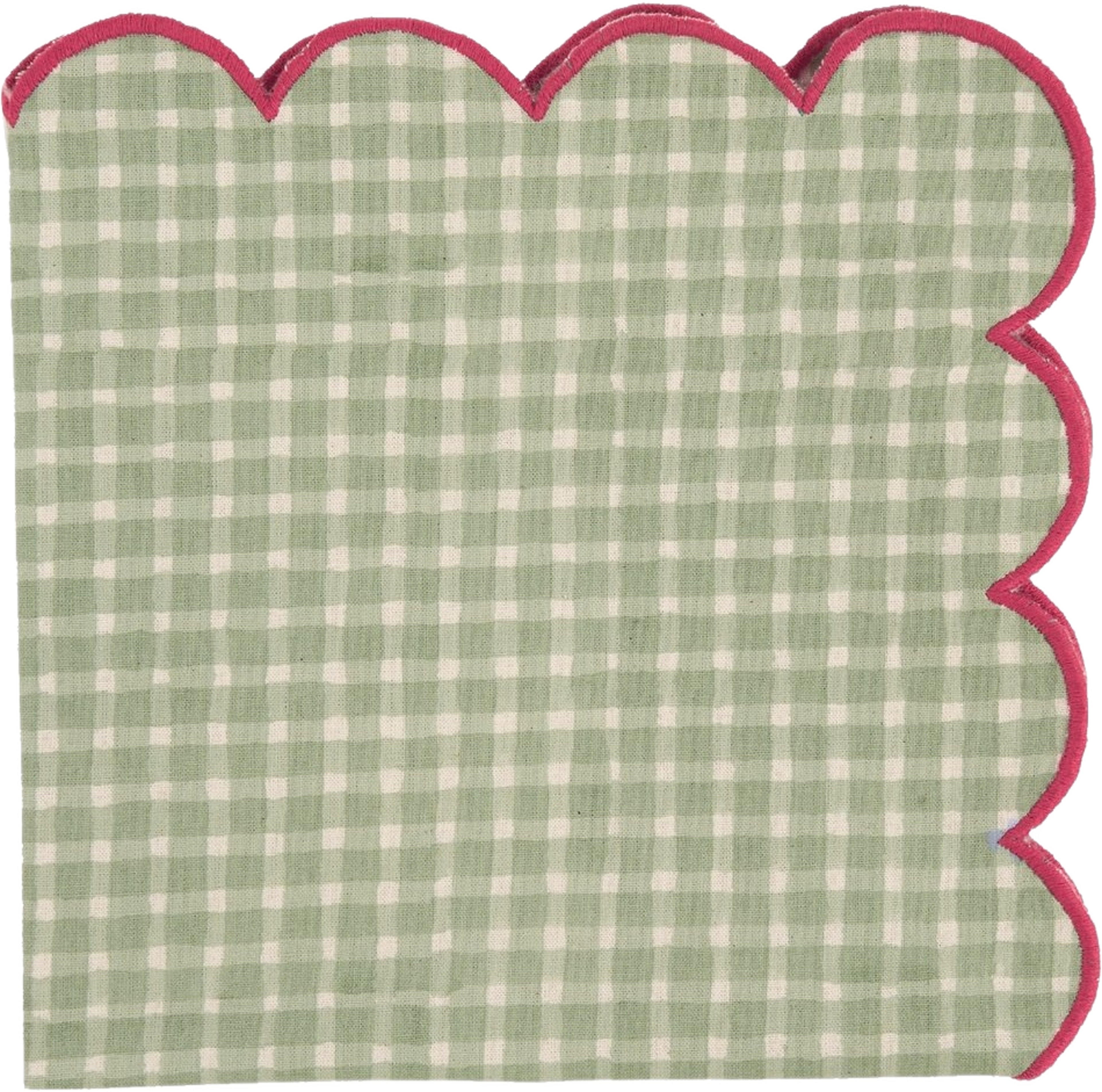 Vichy Servett - 45x45 Cm, från Pick A Poppy, i färgen light green. Klicka för att öppna bilden i stort format