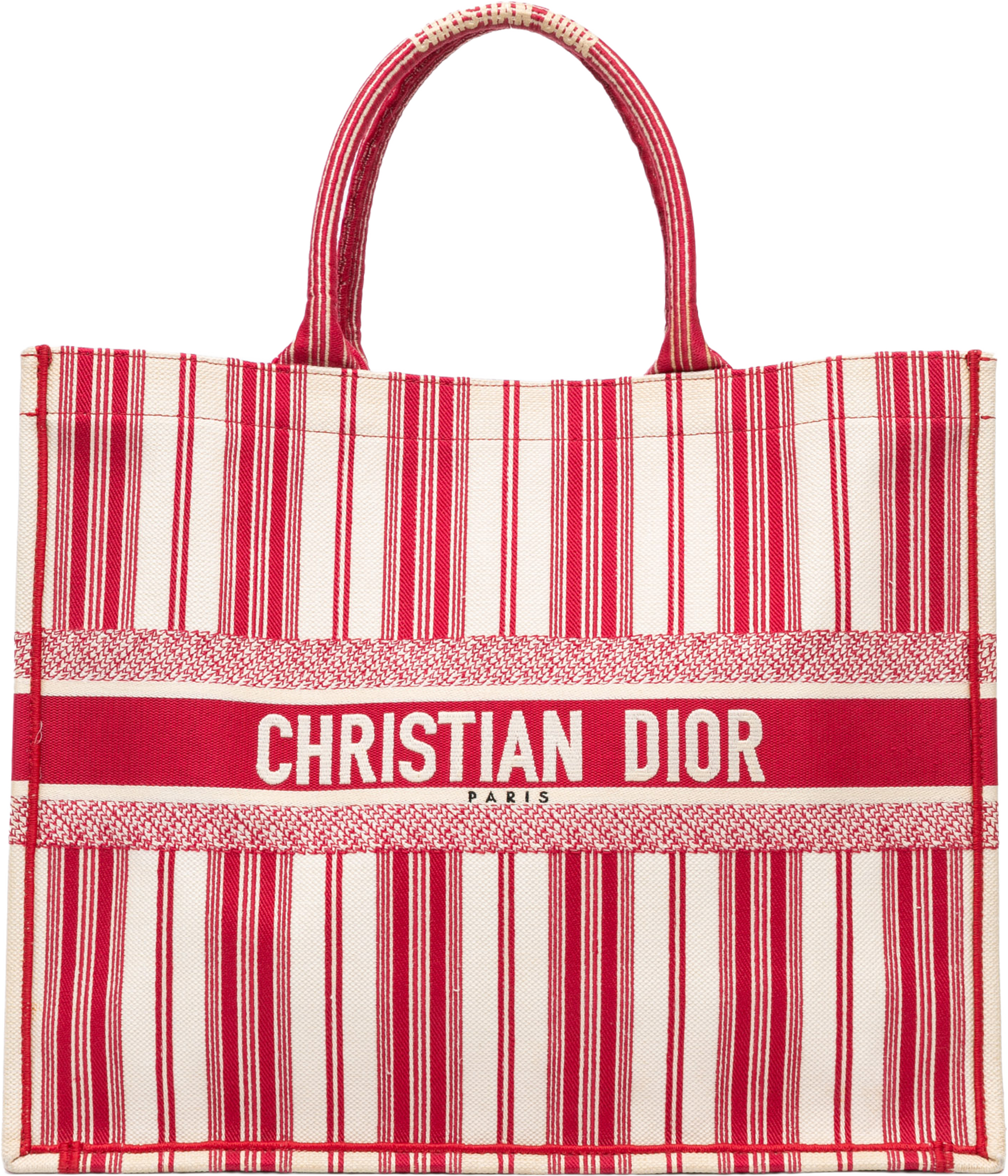Dior Large Striped Book Tote