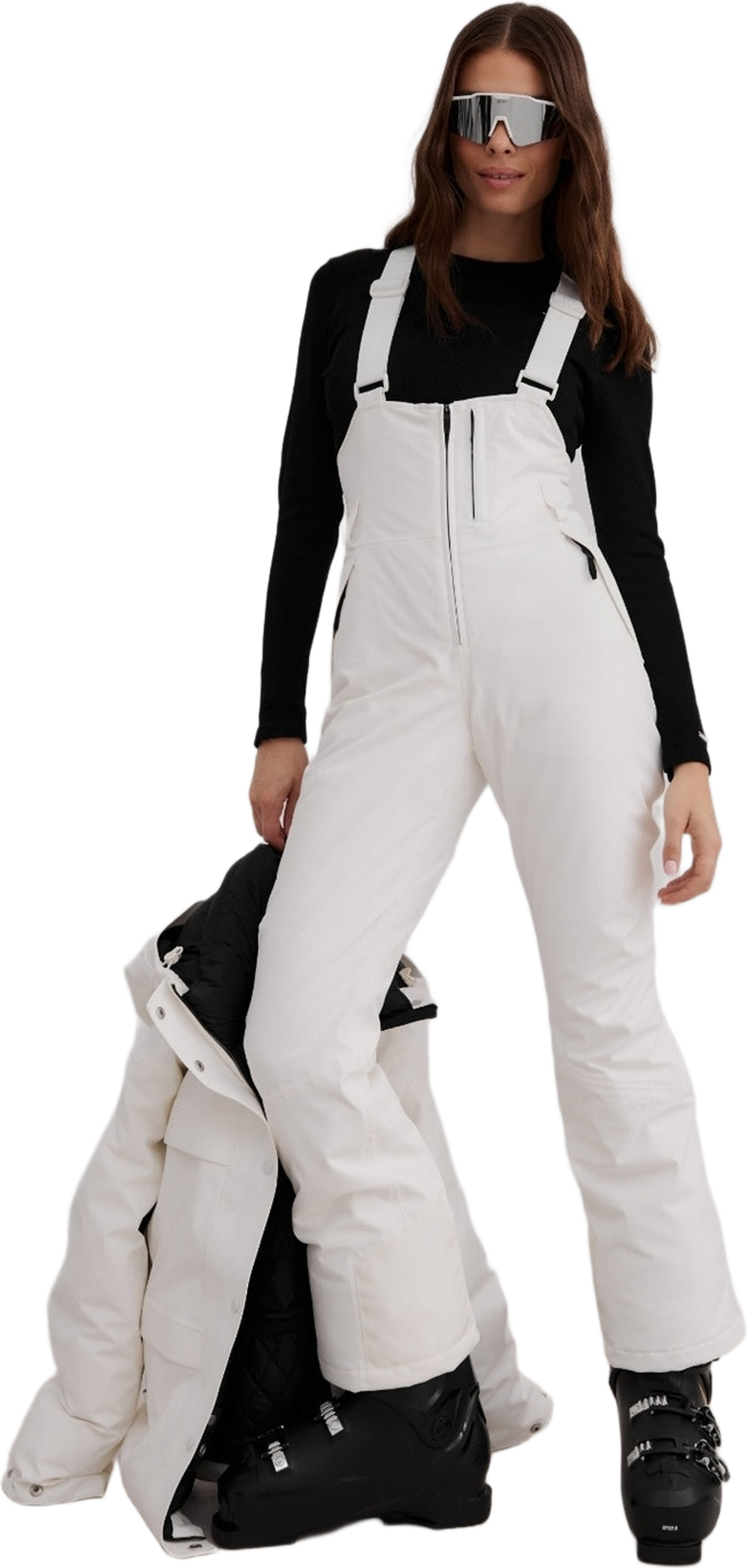 Vermont Padded Bib Pants, från aim'n, i färgen off white. Klicka för att öppna bilden i stort format