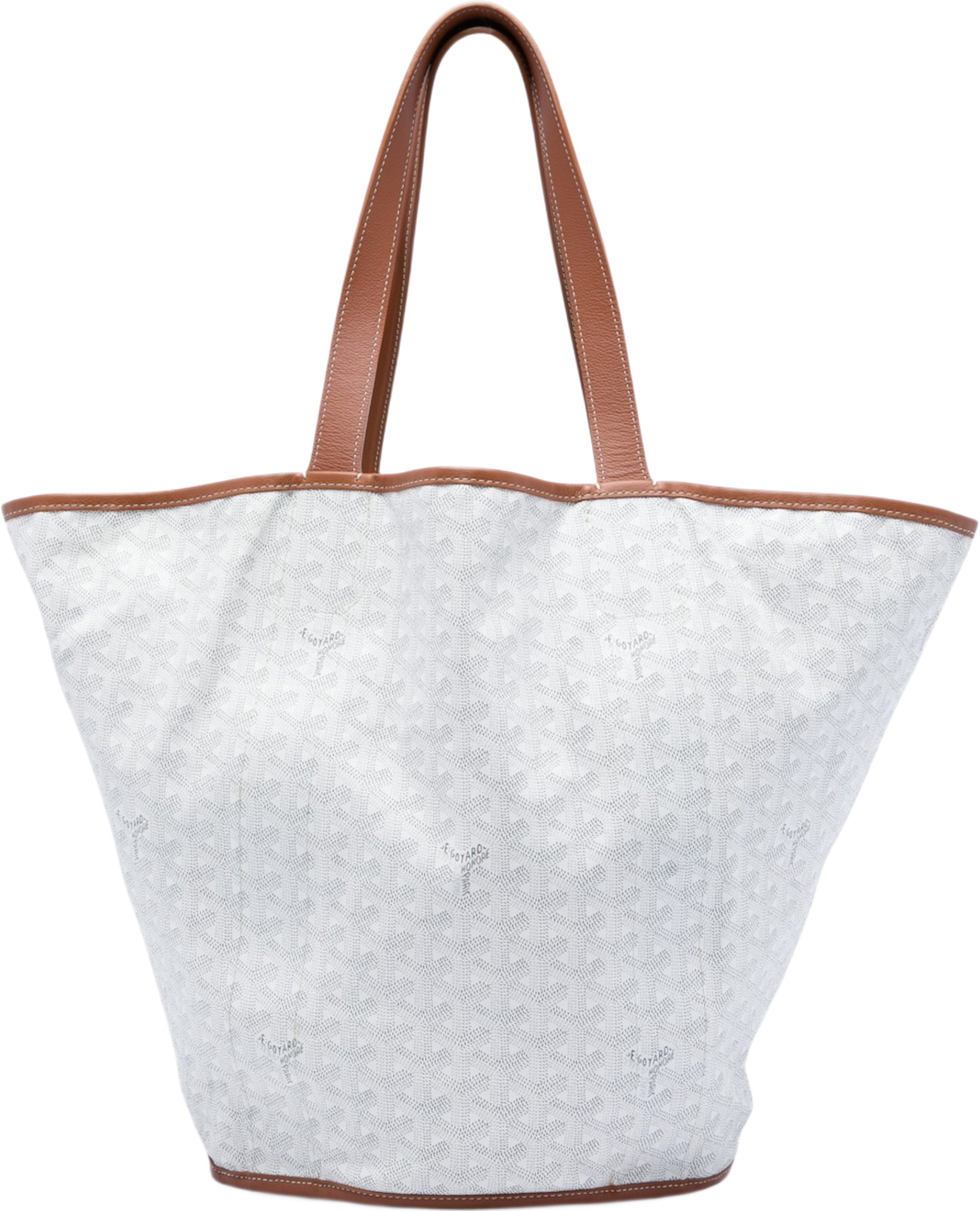 Goyard Goyardine Reversible Belharra Tote, från Luxclusif, i färgen vit. Klicka för att öppna bilden i stort format