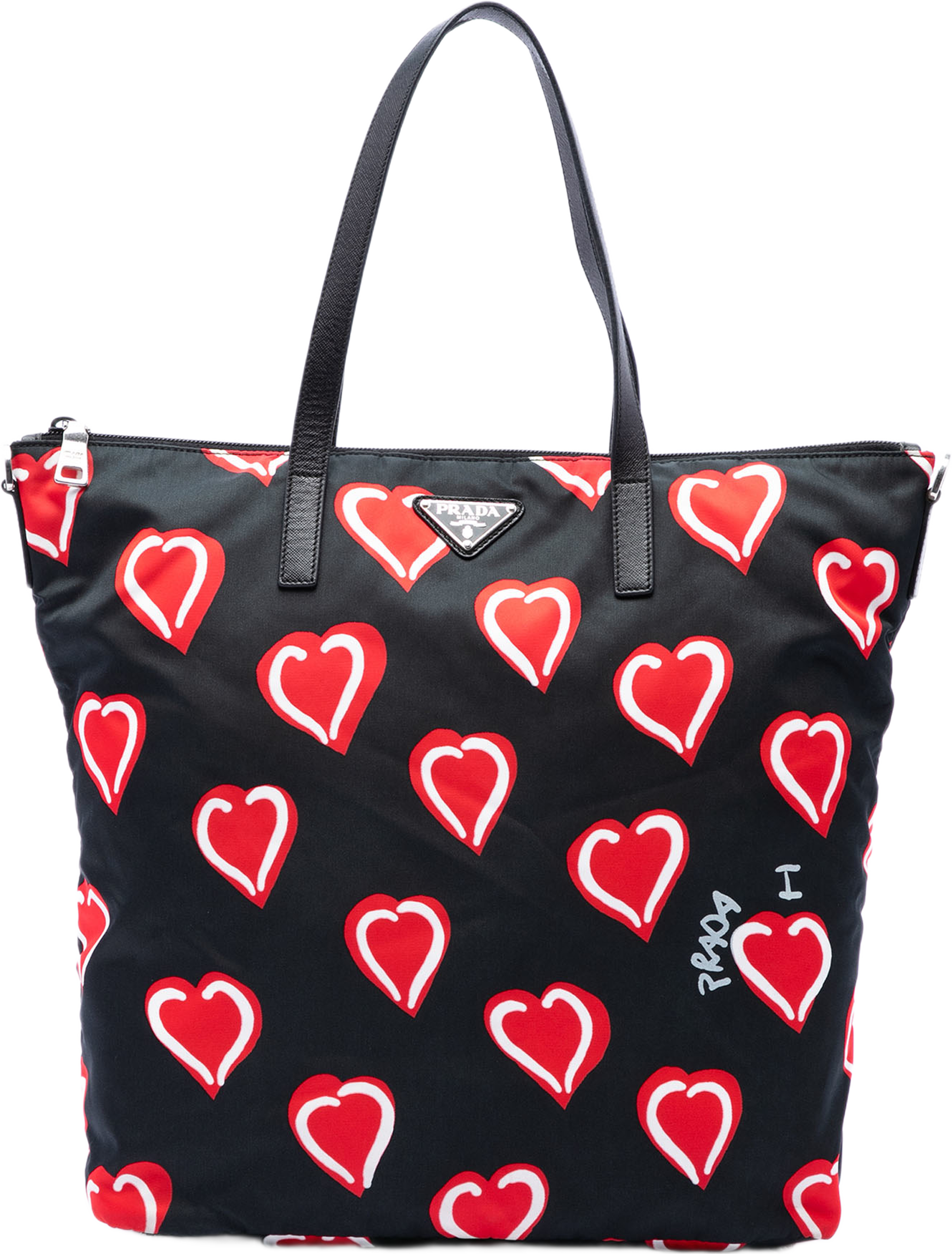 Prada Tessuto Stampato Satchel, från Luxclusif, i färgen svart. Klicka för att öppna bilden i stort format