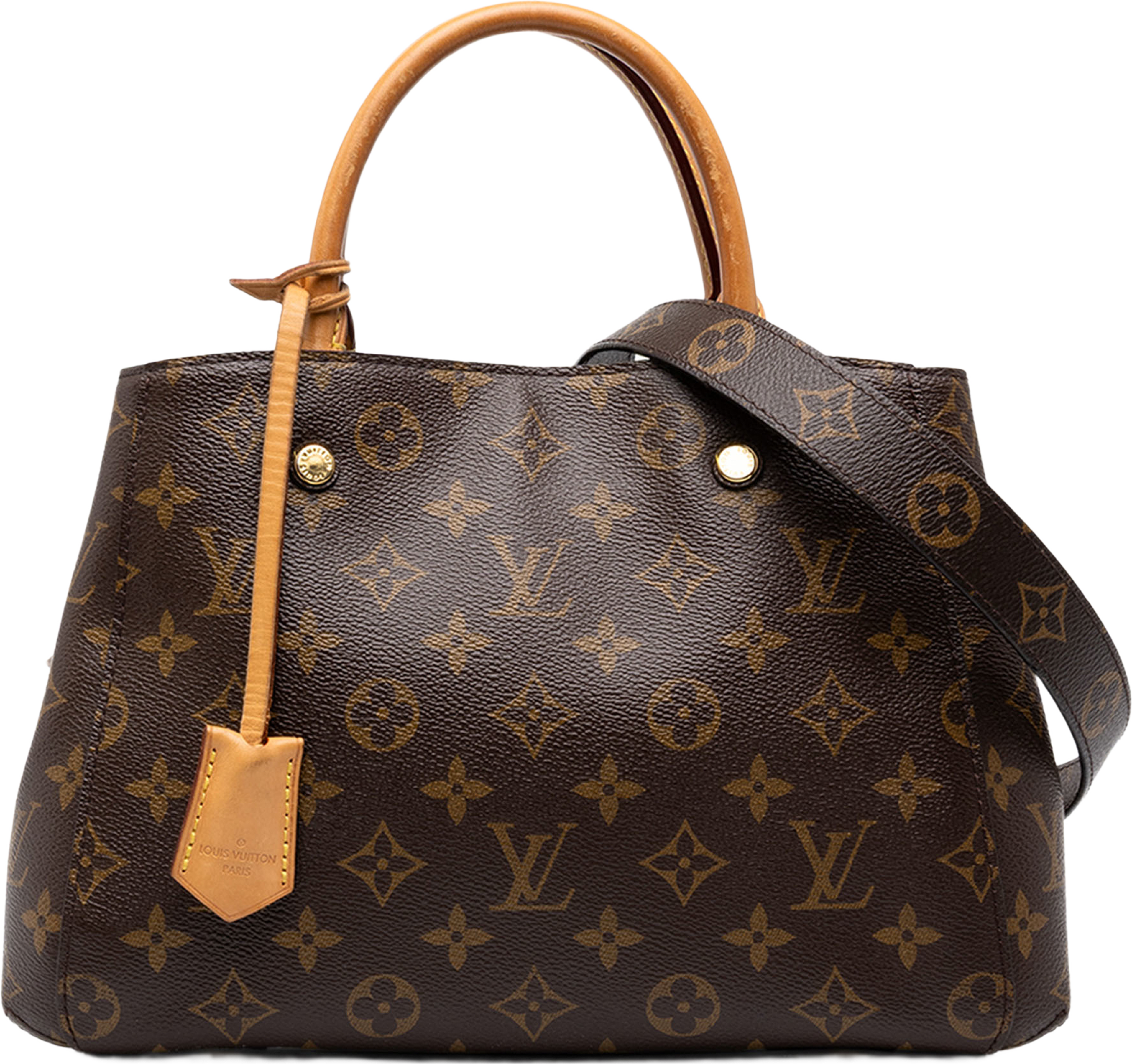 Louis Vuitton Monogram Montaigne Mm, från Luxclusif, i färgen brun. Klicka för att öppna bilden i stort format