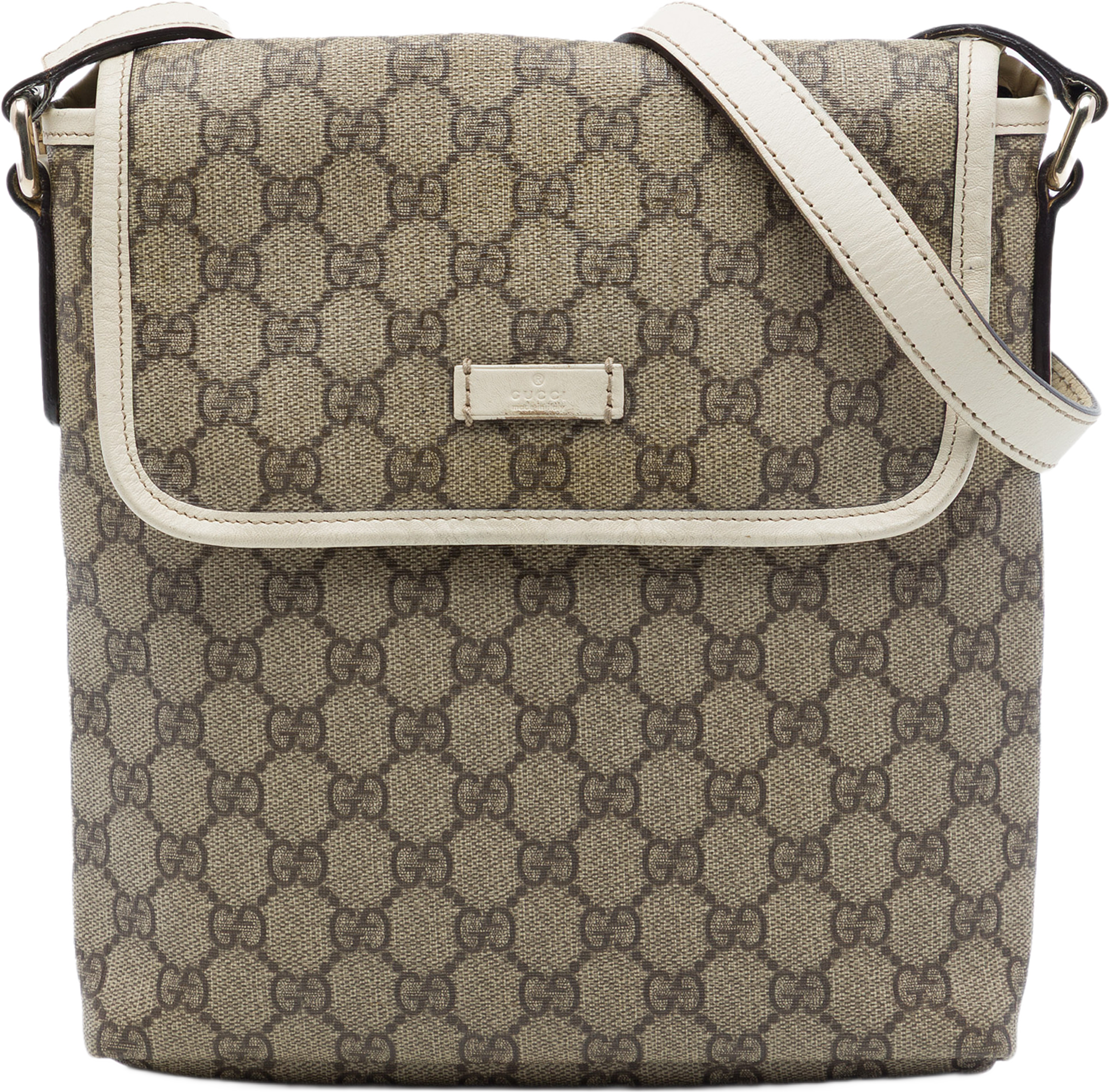 Gucci Gg Supreme Crossbody, från Luxclusif, i färgen beige. Klicka för att öppna bilden i stort format