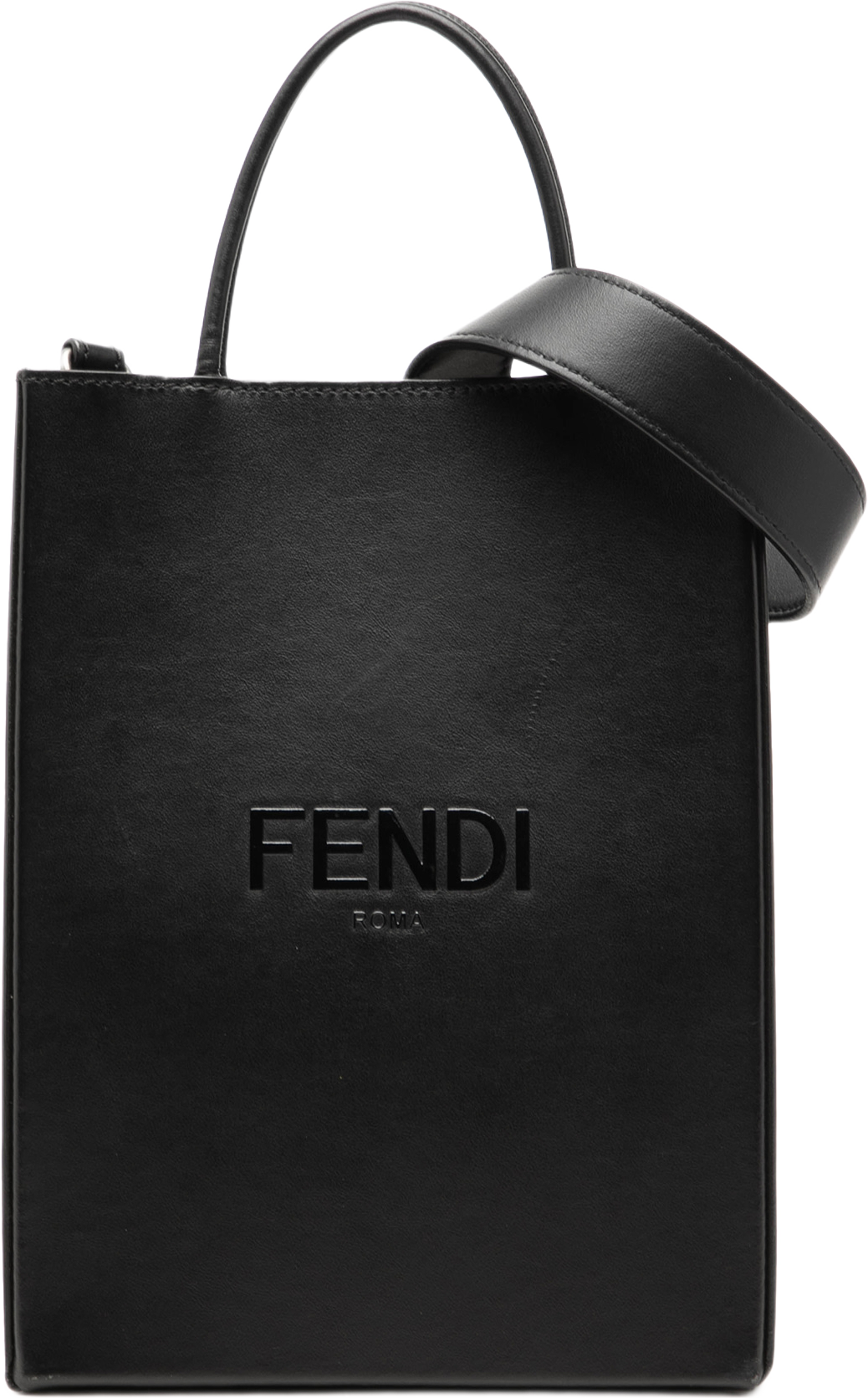Fendi Small Fendi Pack Shopping Bag, från Luxclusif, i färgen svart. Klicka för att öppna bilden i stort format