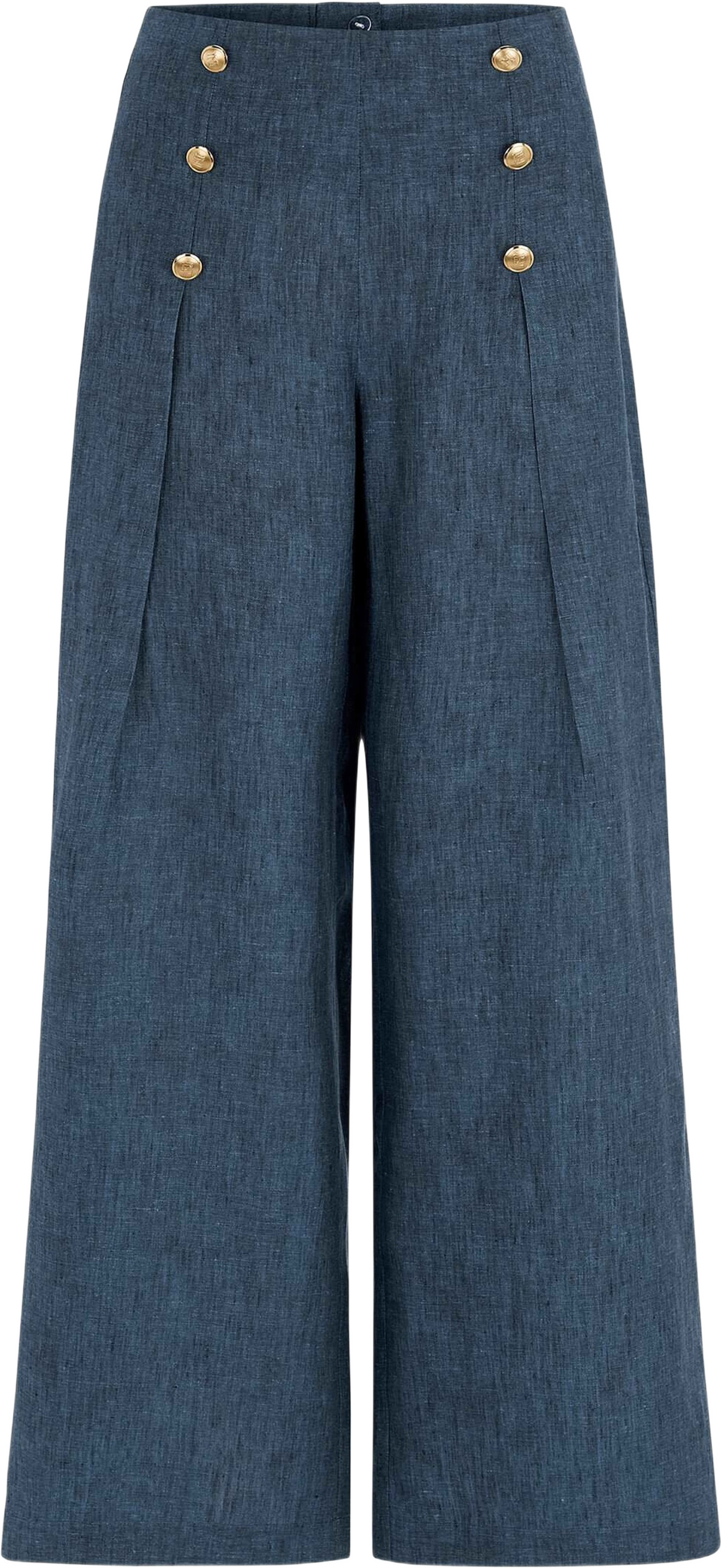 Penelope Linen Trousers, från Newhouse, i färgen mjuk marinblå. Klicka för att öppna bilden i stort format
