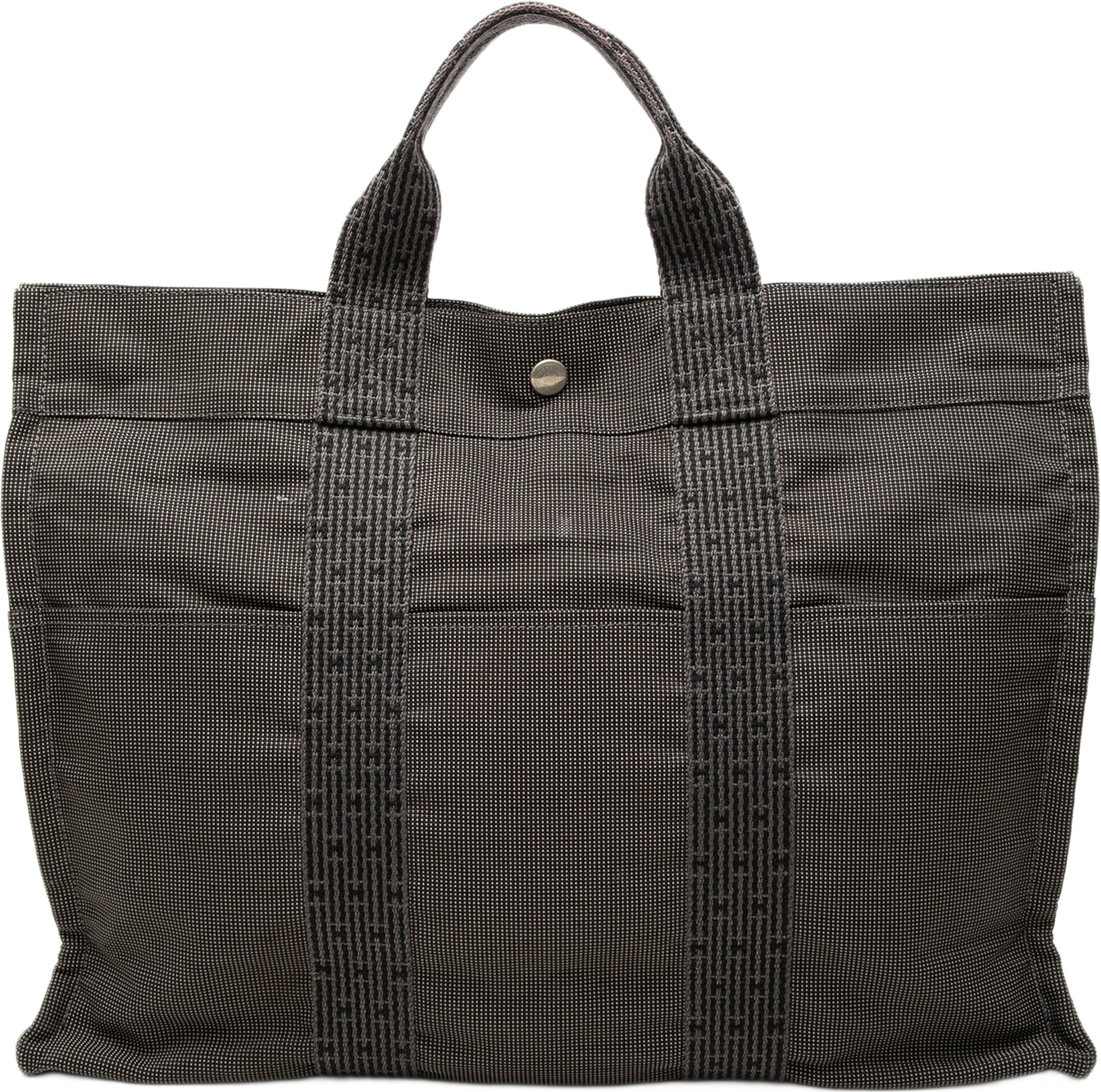 Hermès Canvas Herline Mm, från Luxclusif, i färgen grå. Klicka för att öppna bilden i stort format