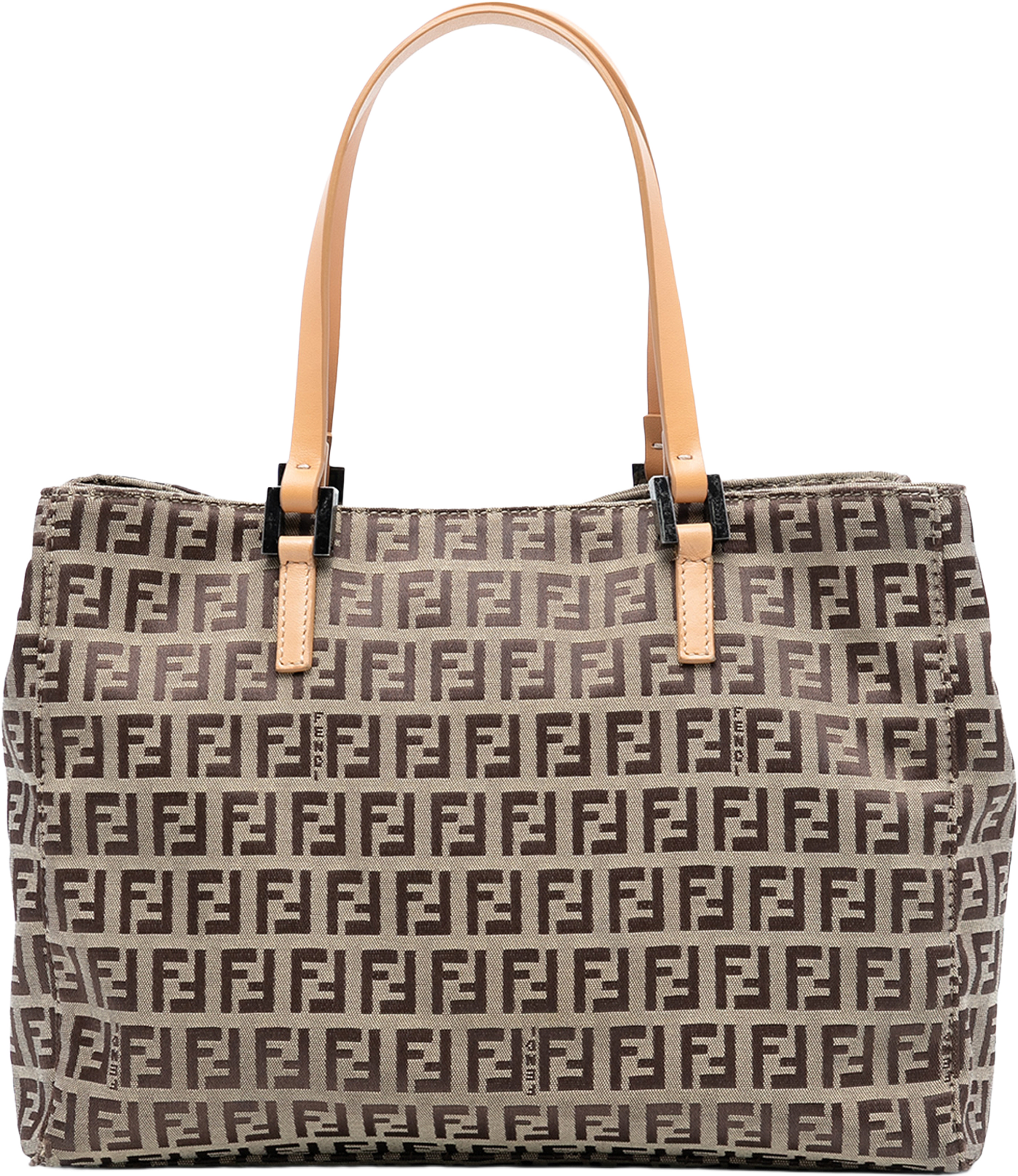 Fendi Zucchino Canvas Tote, från Luxclusif, i färgen beige. Klicka för att öppna bilden i stort format