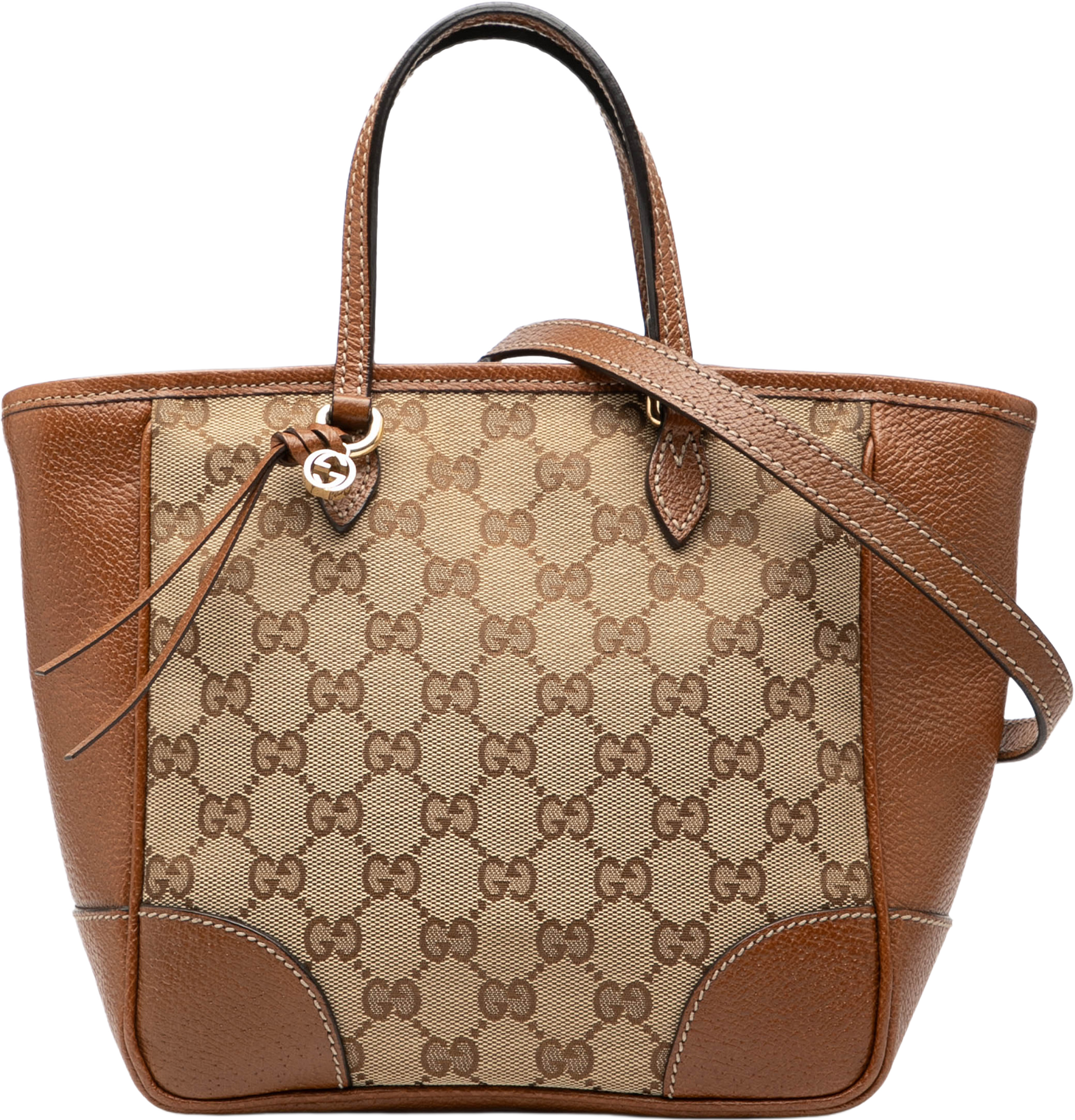 Gucci Small Gg Canvas Bree Satchel, från Luxclusif, i färgen beige. Klicka för att öppna bilden i stort format