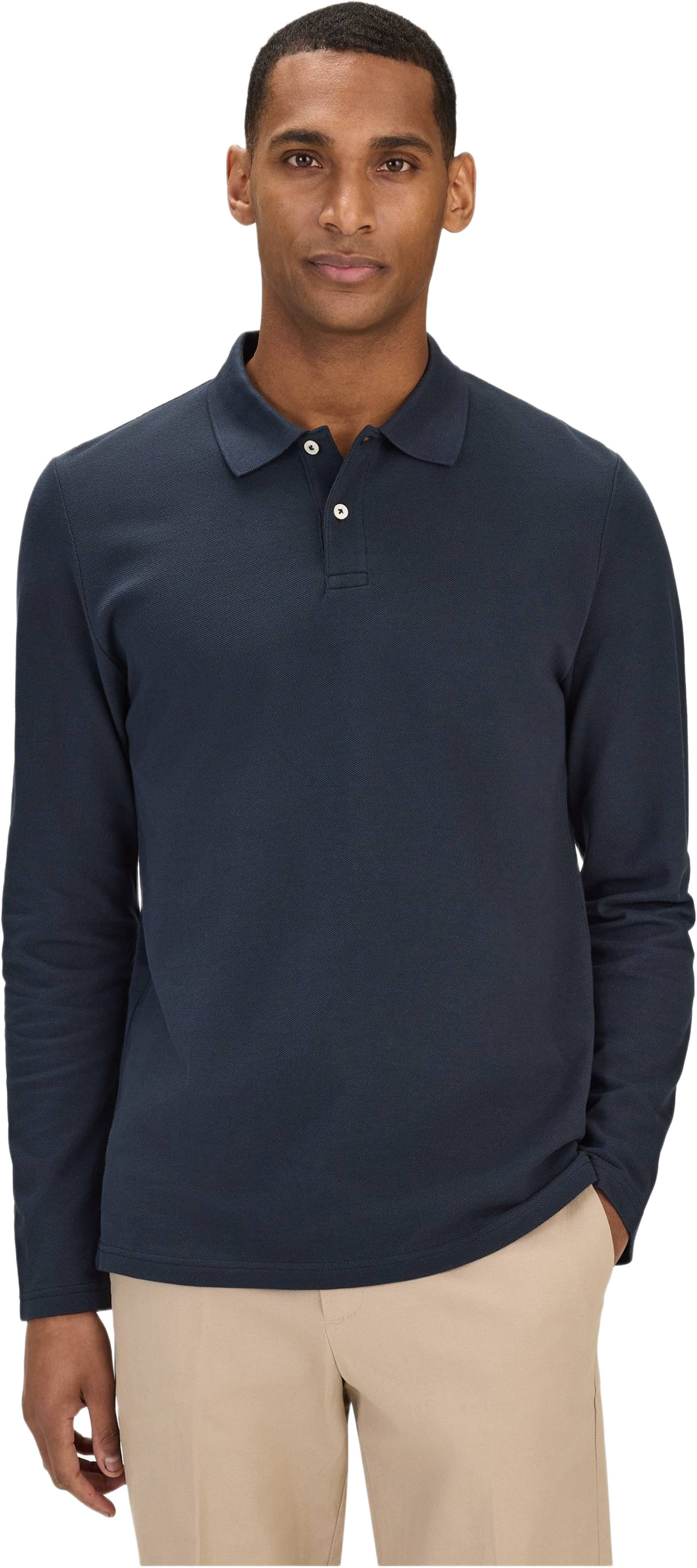 Cotton L/s Polo Piké (otis), från John Henric, i färgen navy blue. Klicka för att öppna bilden i stort format