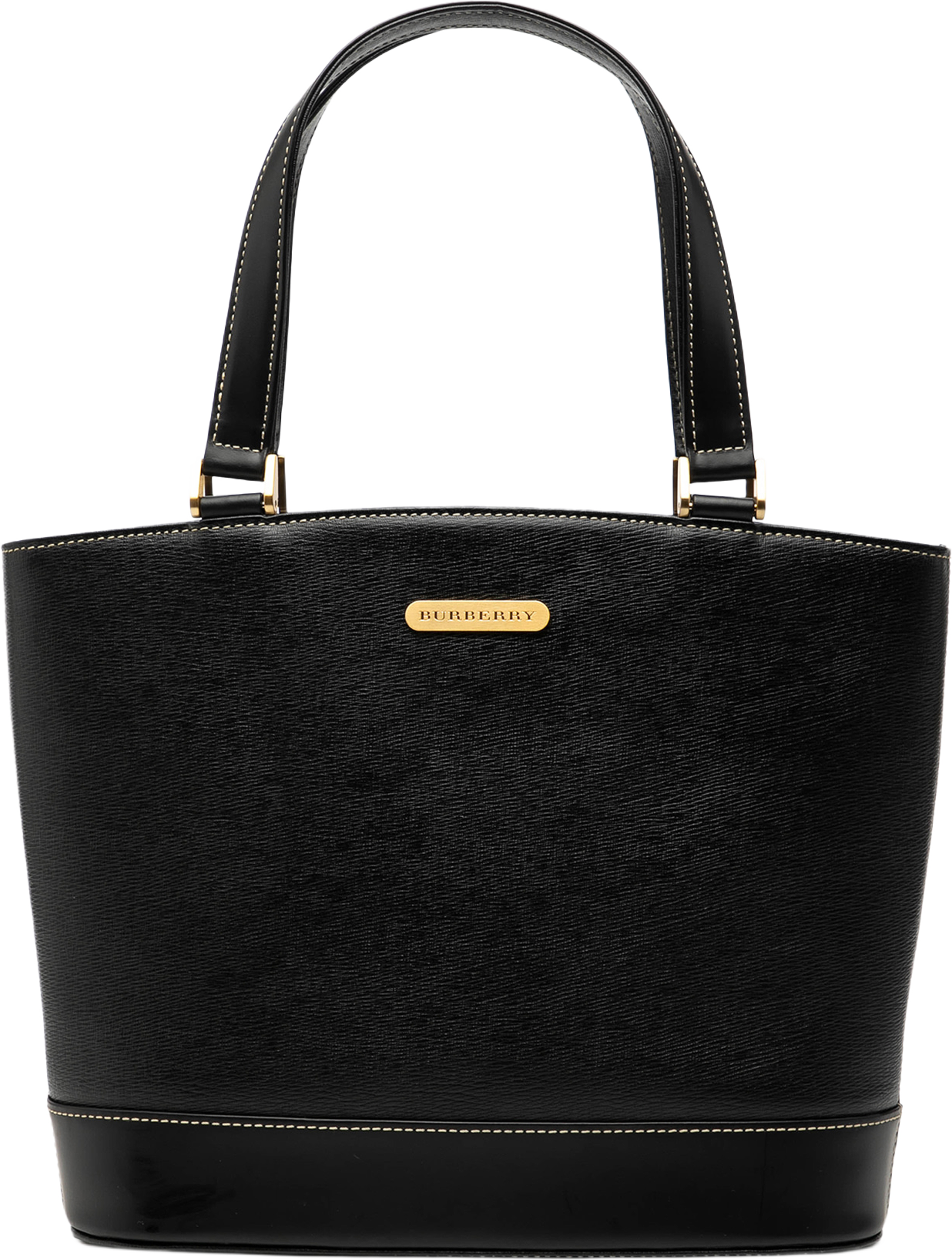 Burberry Leather Tote, från Luxclusif, i färgen black. Klicka för att öppna bilden i stort format