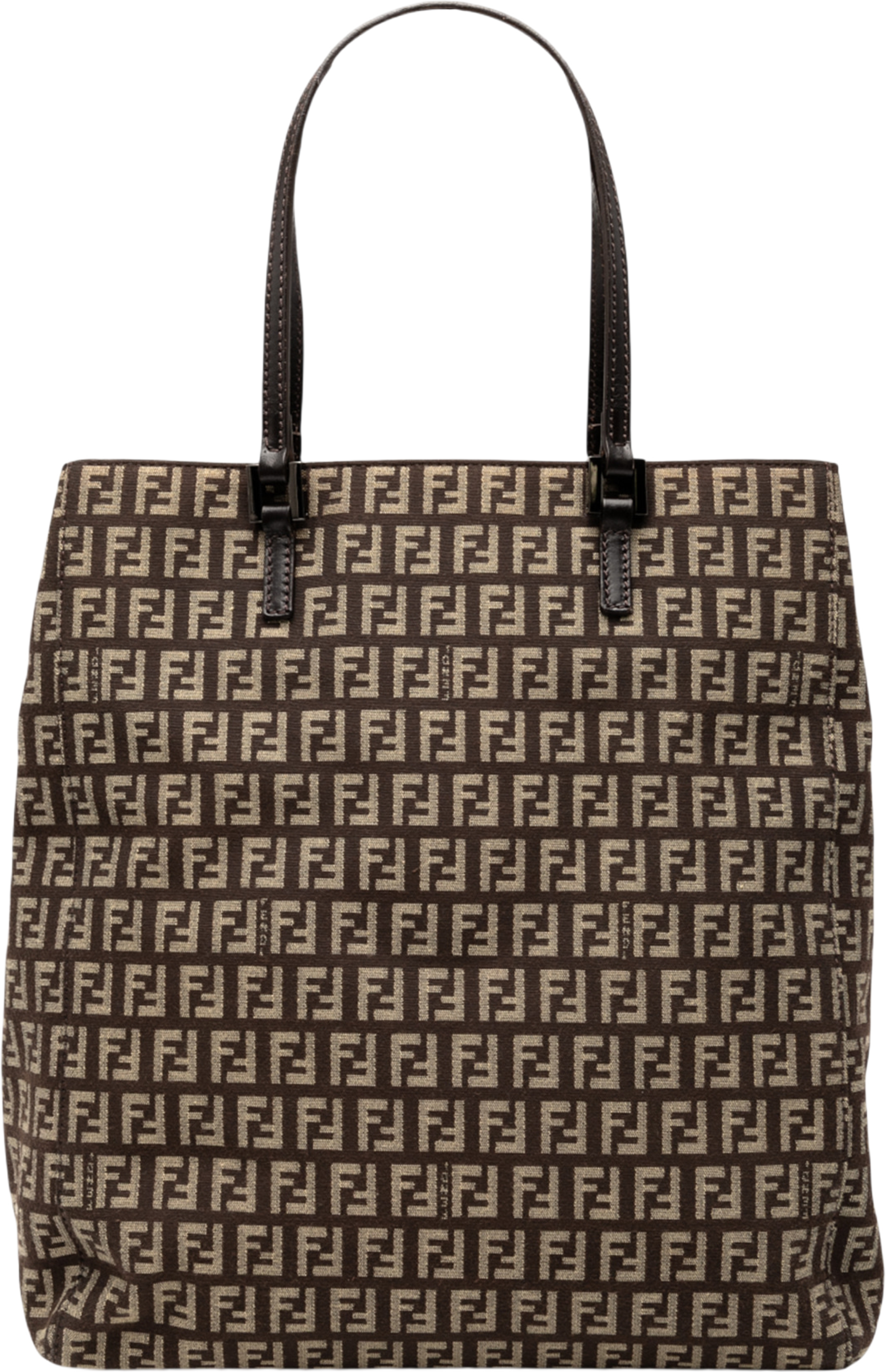 Fendi Zucchino Canvas Tote, från Luxclusif, i färgen brown. Klicka för att öppna bilden i stort format