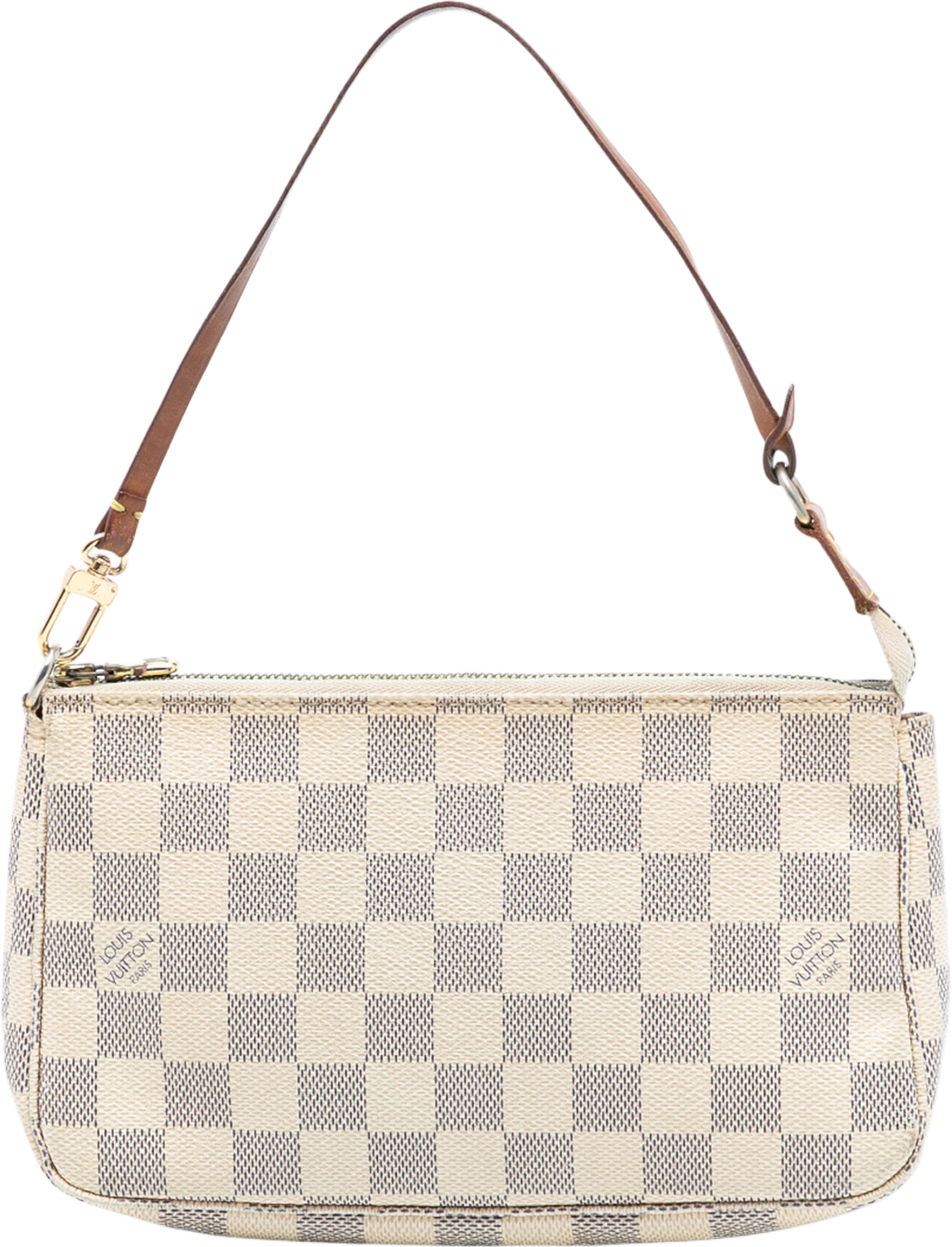 Louis Vuitton Damier Azur Pochette Accessoires, från Luxclusif, i färgen white. Klicka för att öppna bilden i stort format