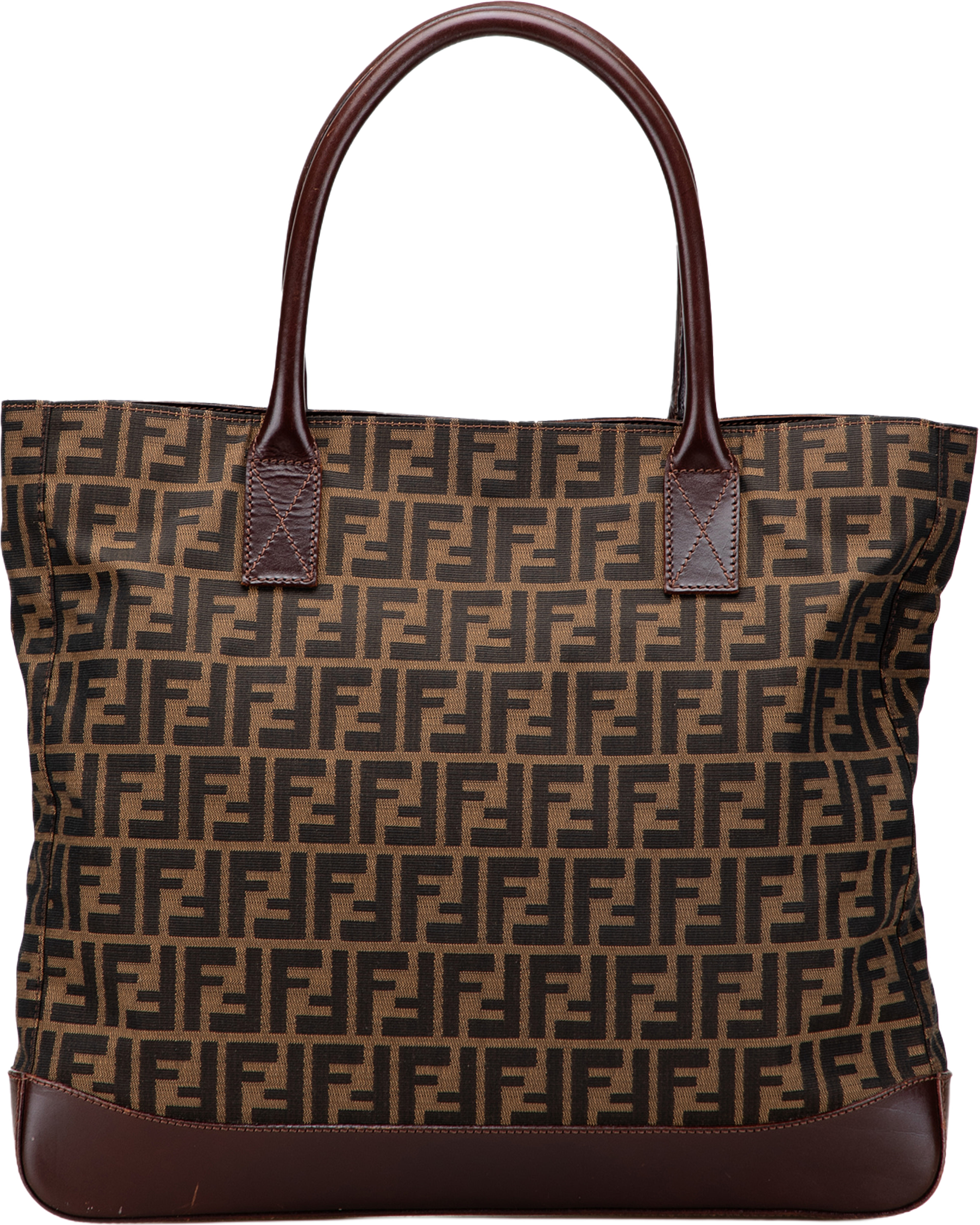 Fendi Large Zucca Canvas Tote, från Luxclusif, i färgen brown. Klicka för att öppna bilden i stort format